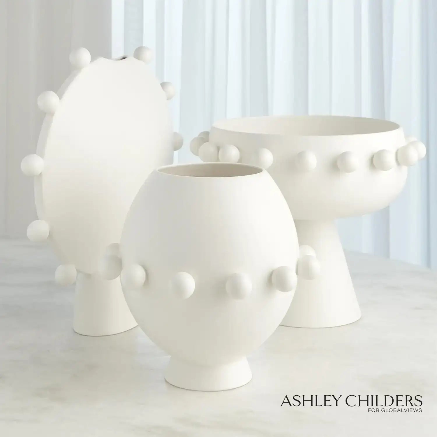 GLOBAL VIEWS SPHERES COLLECTION VESSEL - Decorative Accents