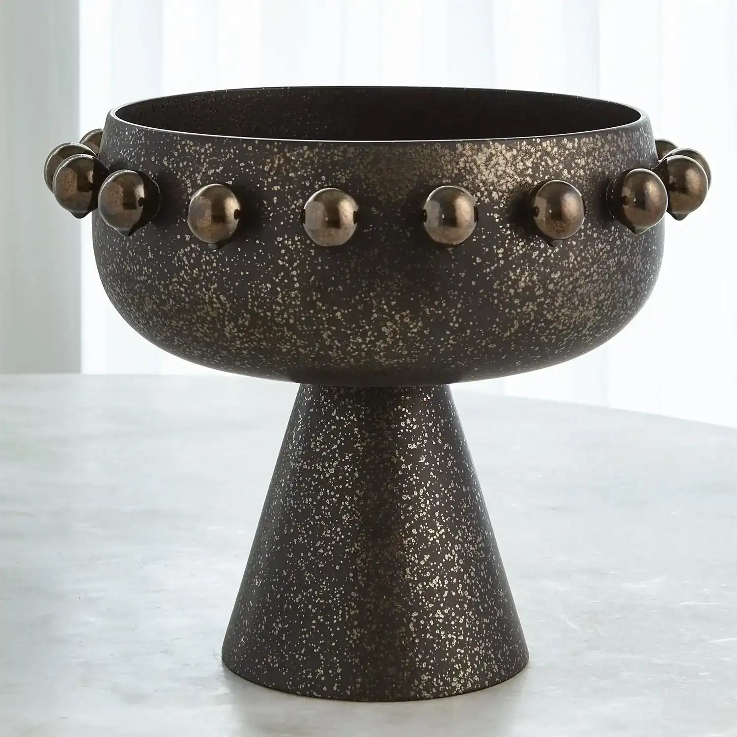 GLOBAL VIEWS SPHERES COLLECTION FOOTED BOWL - Decorative Accents