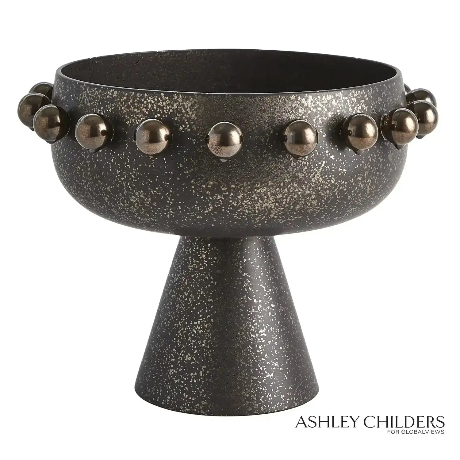 GLOBAL VIEWS SPHERES COLLECTION FOOTED BOWL - Decorative Accents