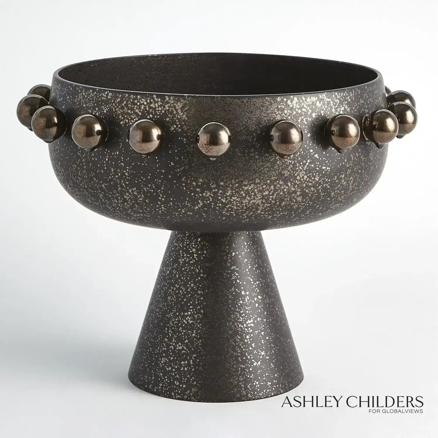 GLOBAL VIEWS SPHERES COLLECTION FOOTED BOWL - Decorative Accents