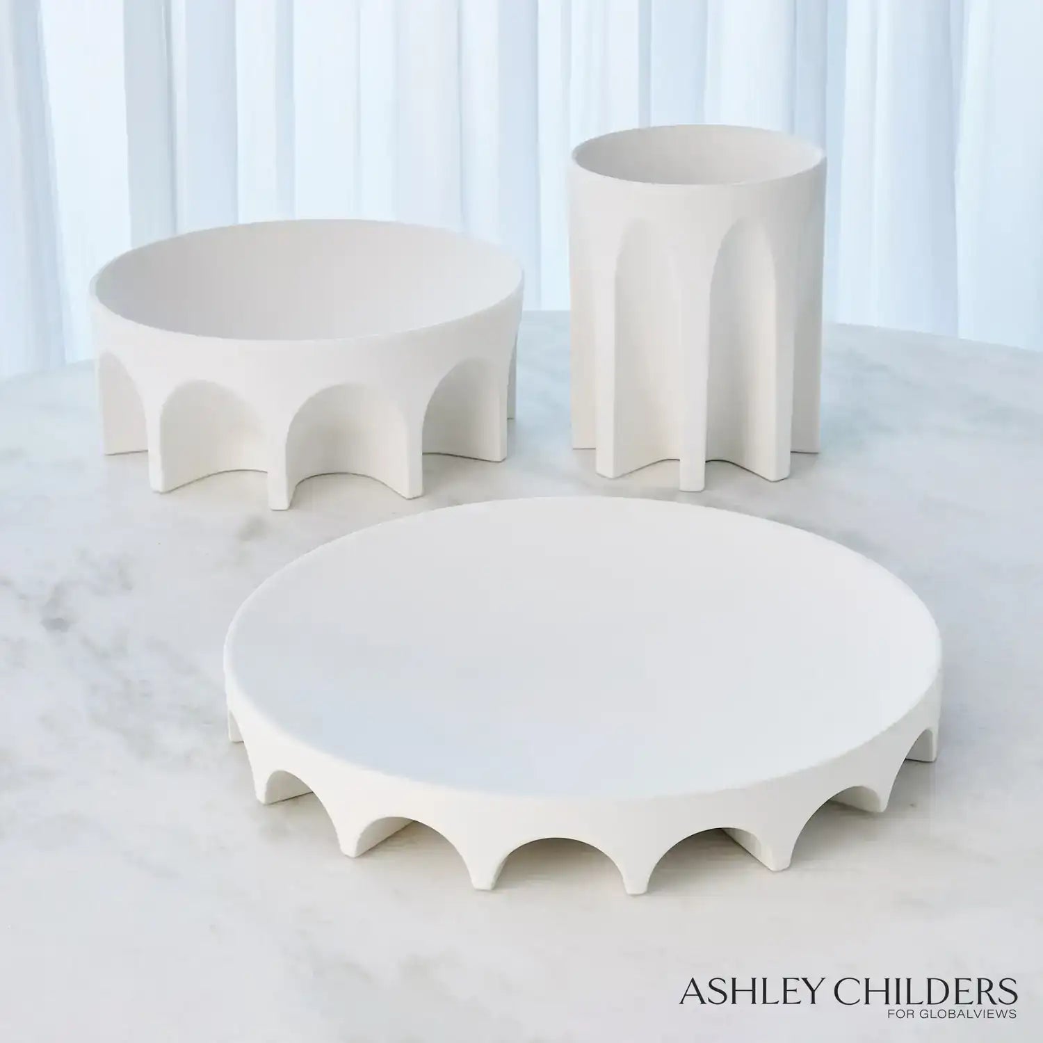 GLOBAL VIEWS ARCHES TALL BOWL - Decorative Accents