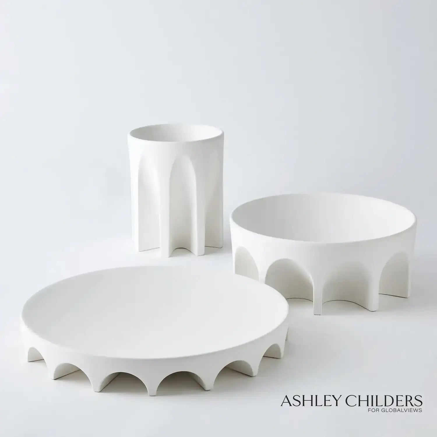 GLOBAL VIEWS ARCHES TALL BOWL - Decorative Accents