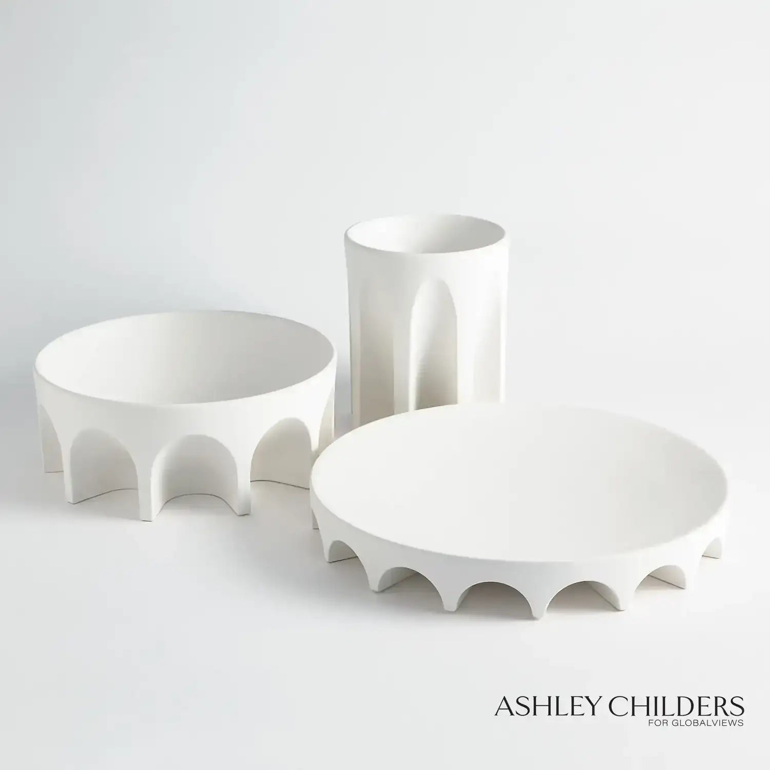 GLOBAL VIEWS ARCHES TALL BOWL - Decorative Accents