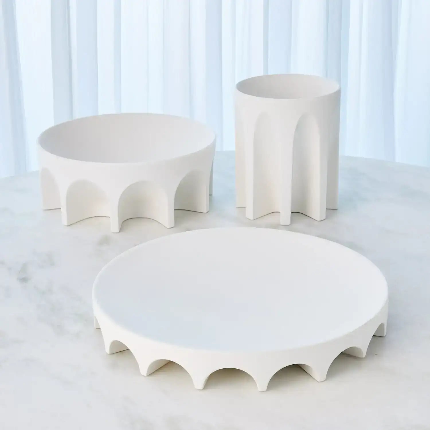 GLOBAL VIEWS ARCHES TALL BOWL - Decorative Accents