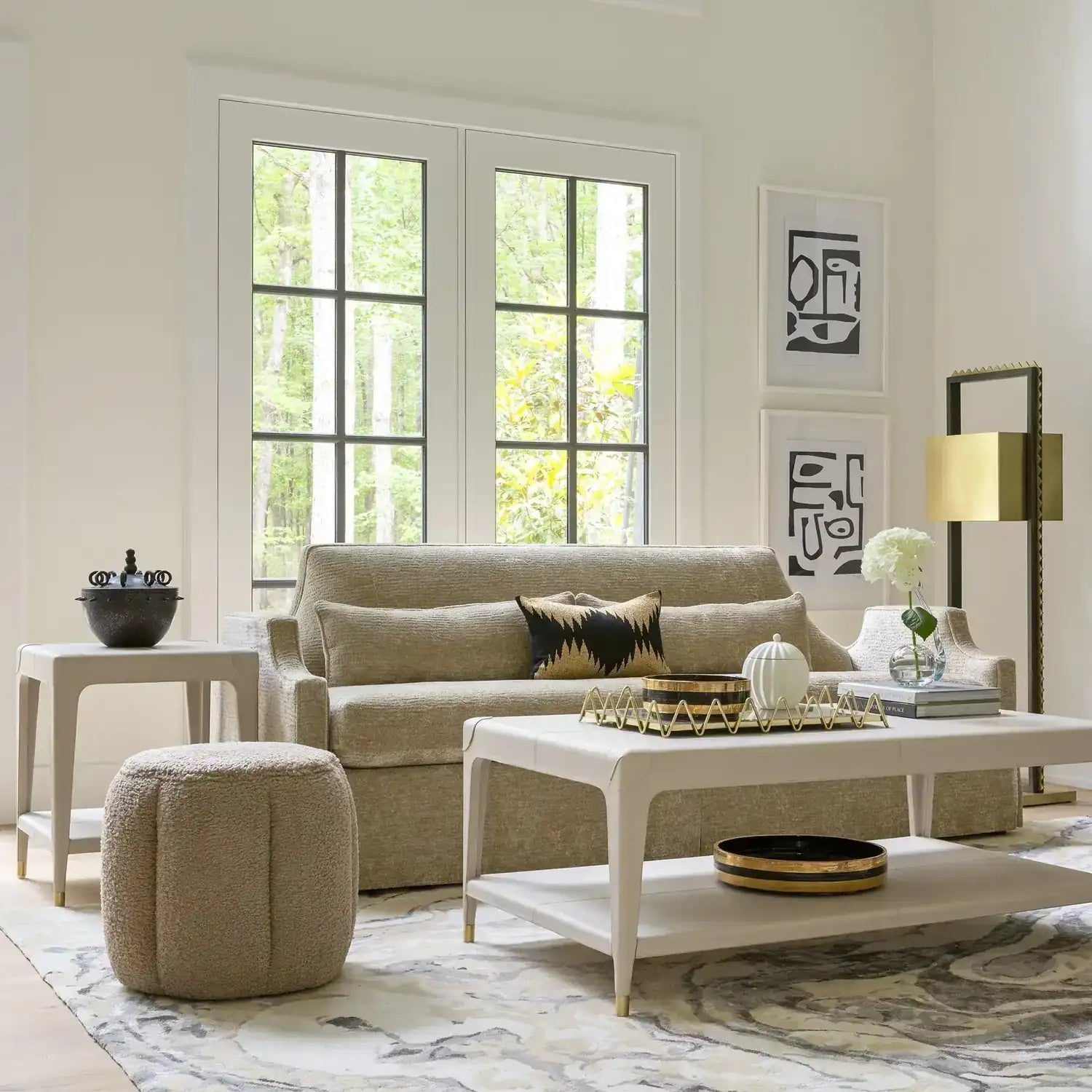 GLOBAL VIEWS DIANA SKIRTED SOFA - Sofa