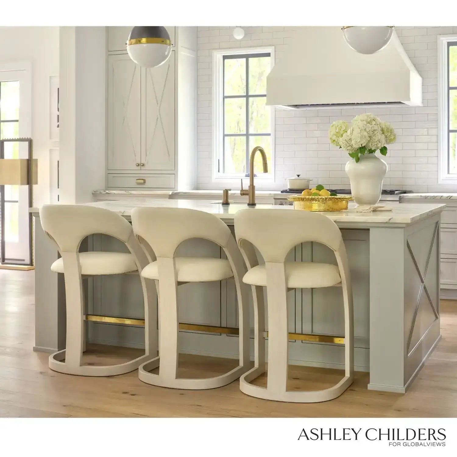 GLOBAL VIEWS DELIA COUNTER STOOL - Bar Stools