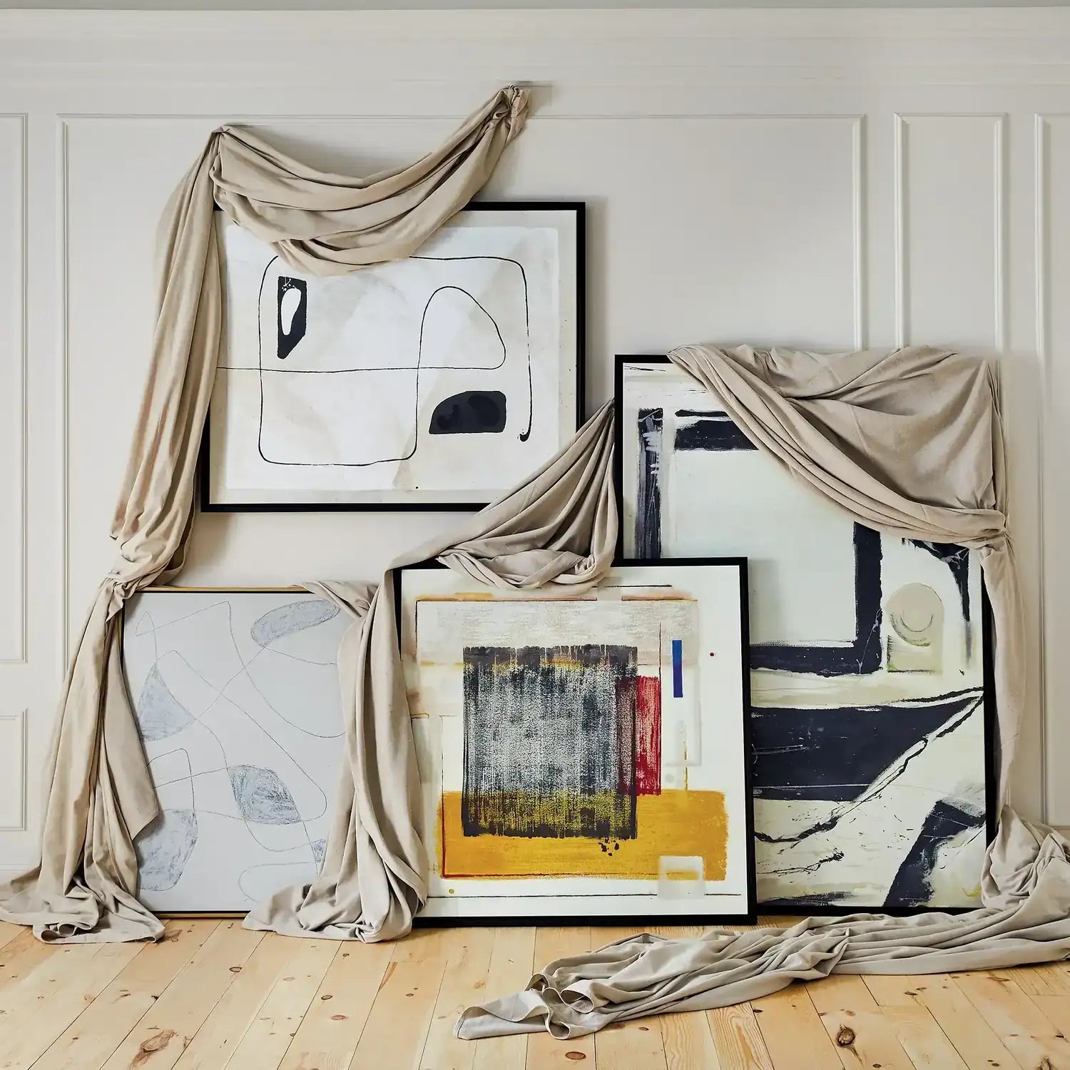 GLOBAL VIEWS SCRATCH LOOPS FRAMED ART - DO NOT SHOW ON WEBSITE