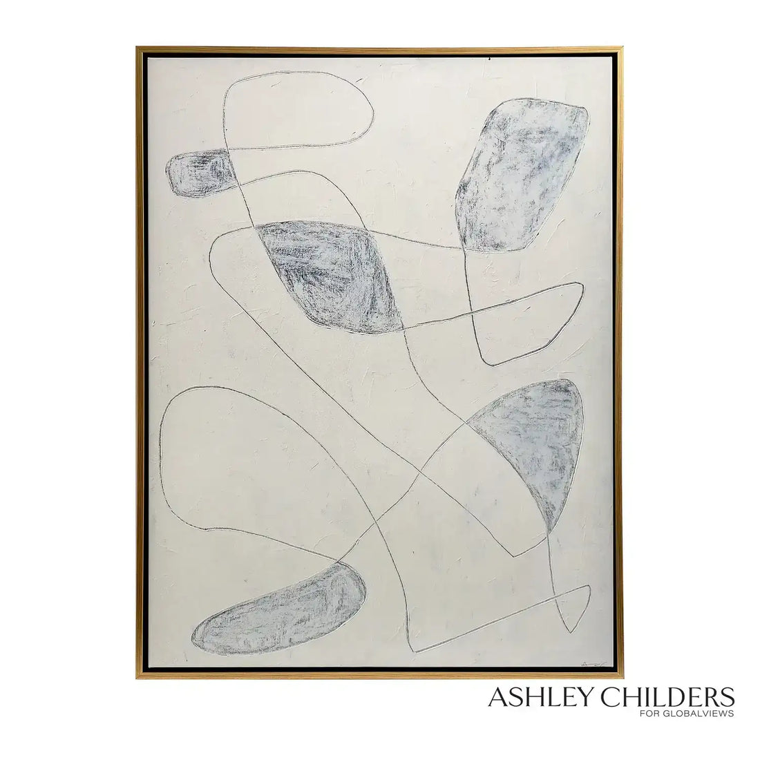 GLOBAL VIEWS SCRATCH LOOPS FRAMED ART - DO NOT SHOW ON WEBSITE