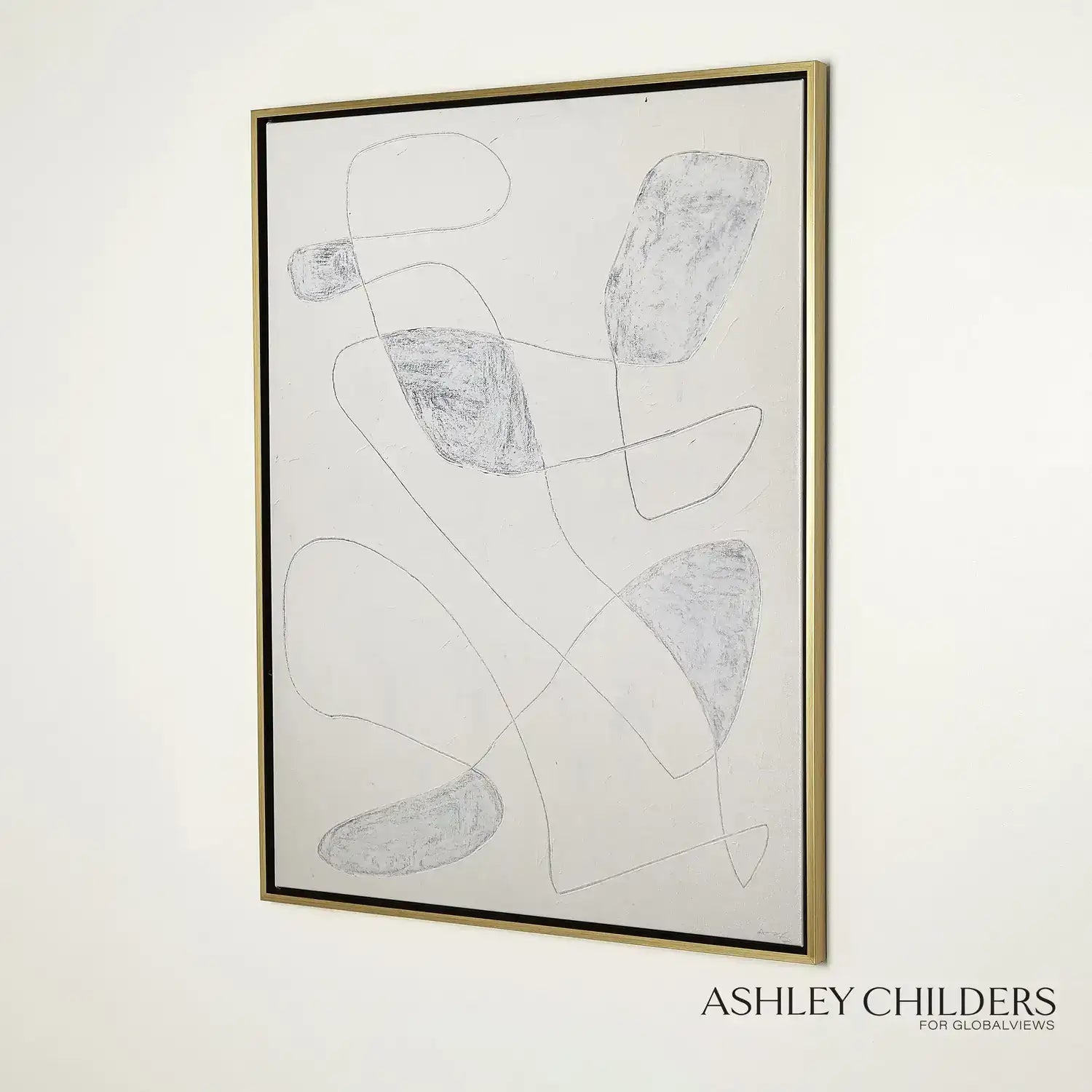GLOBAL VIEWS SCRATCH LOOPS FRAMED ART - DO NOT SHOW ON WEBSITE
