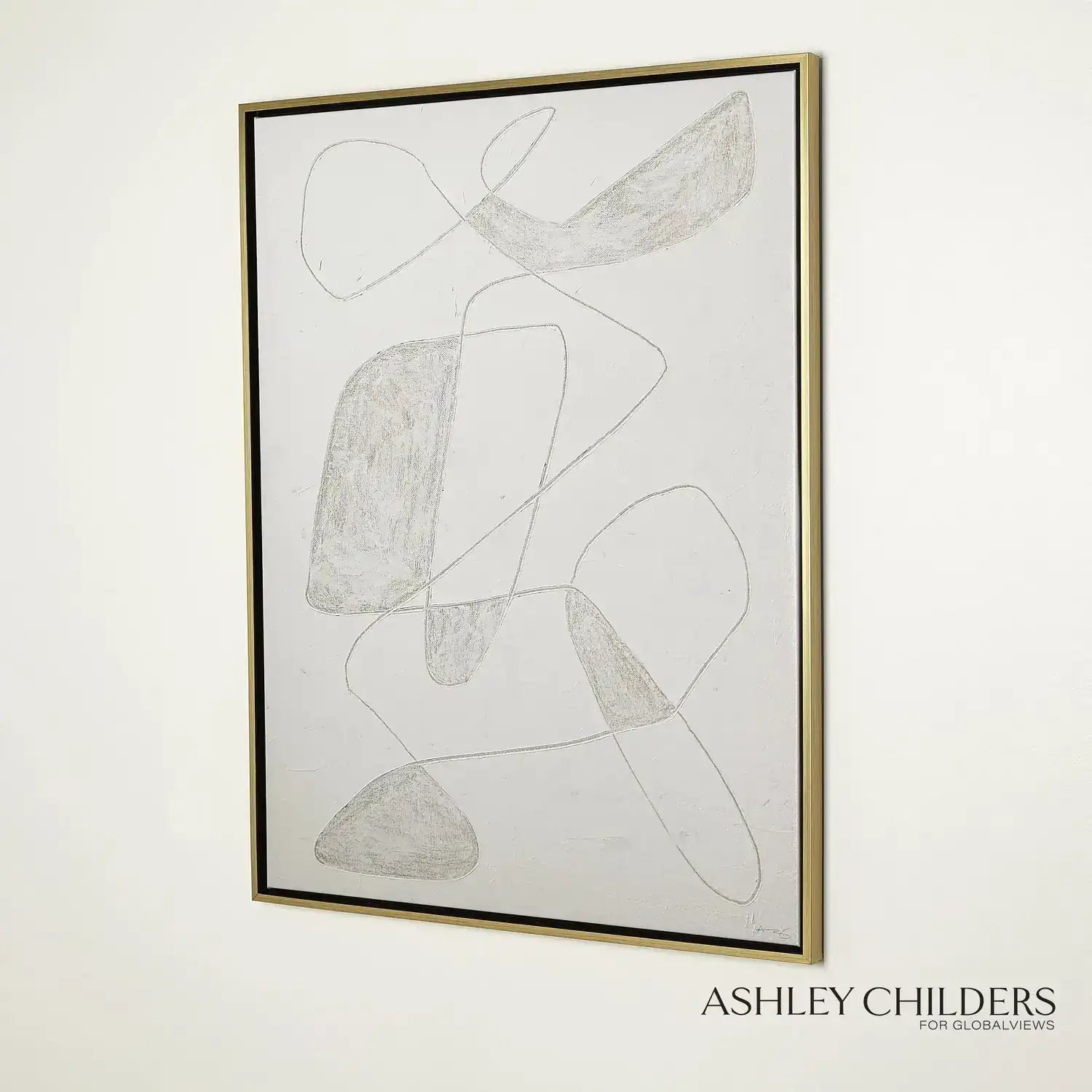 GLOBAL VIEWS SCRATCH LOOPS FRAMED ART - DO NOT SHOW ON WEBSITE