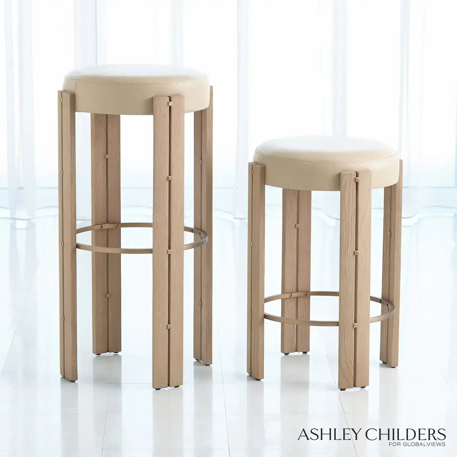 GLOBAL VIEWS PAXTON COUNTER STOOL - Bar Stools