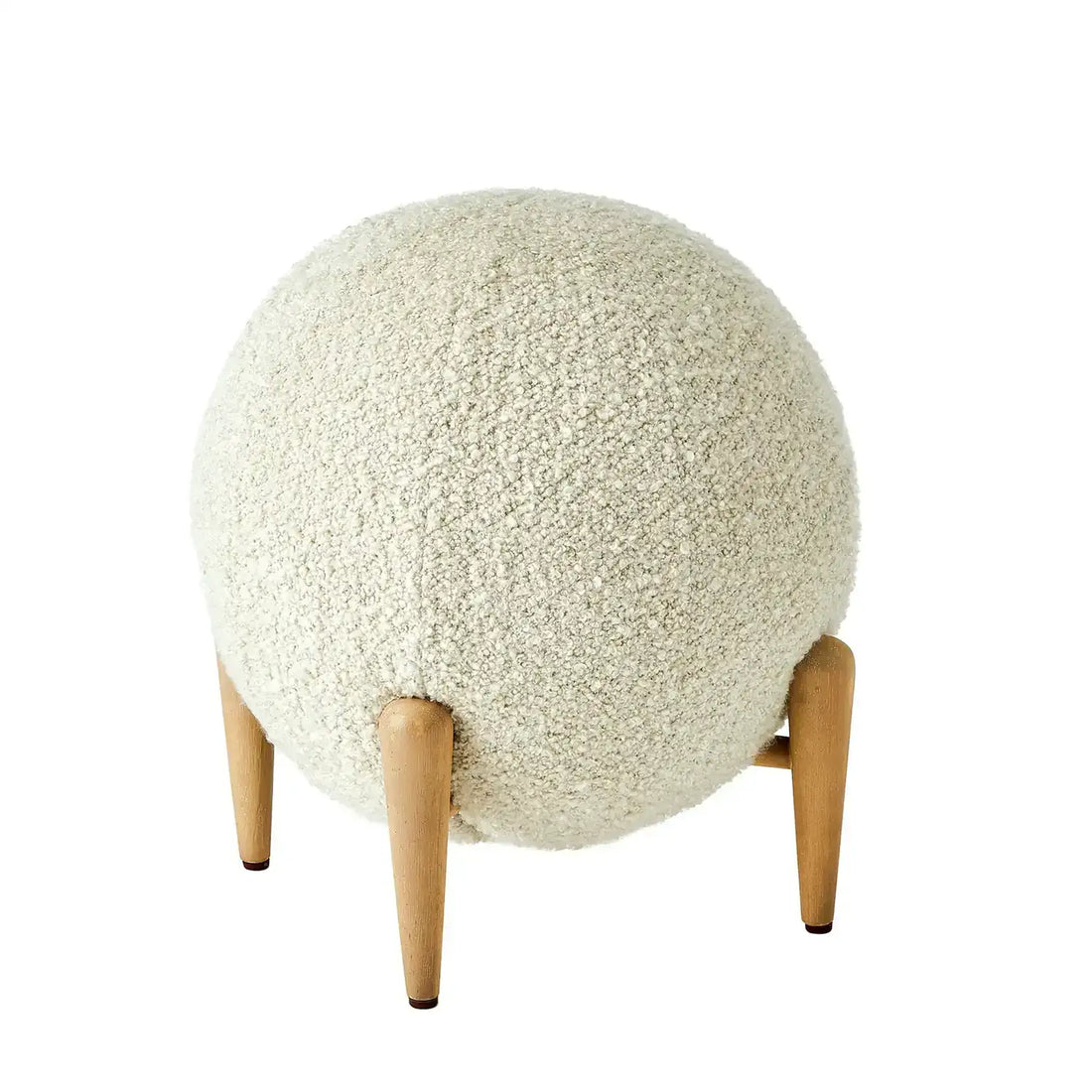 GLOBAL VIEWS SHEARLING BALL STOOL - Benches, Ottoman, Stools