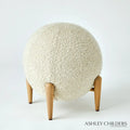 GLOBAL VIEWS SHEARLING BALL STOOL - Benches, Ottoman, Stools