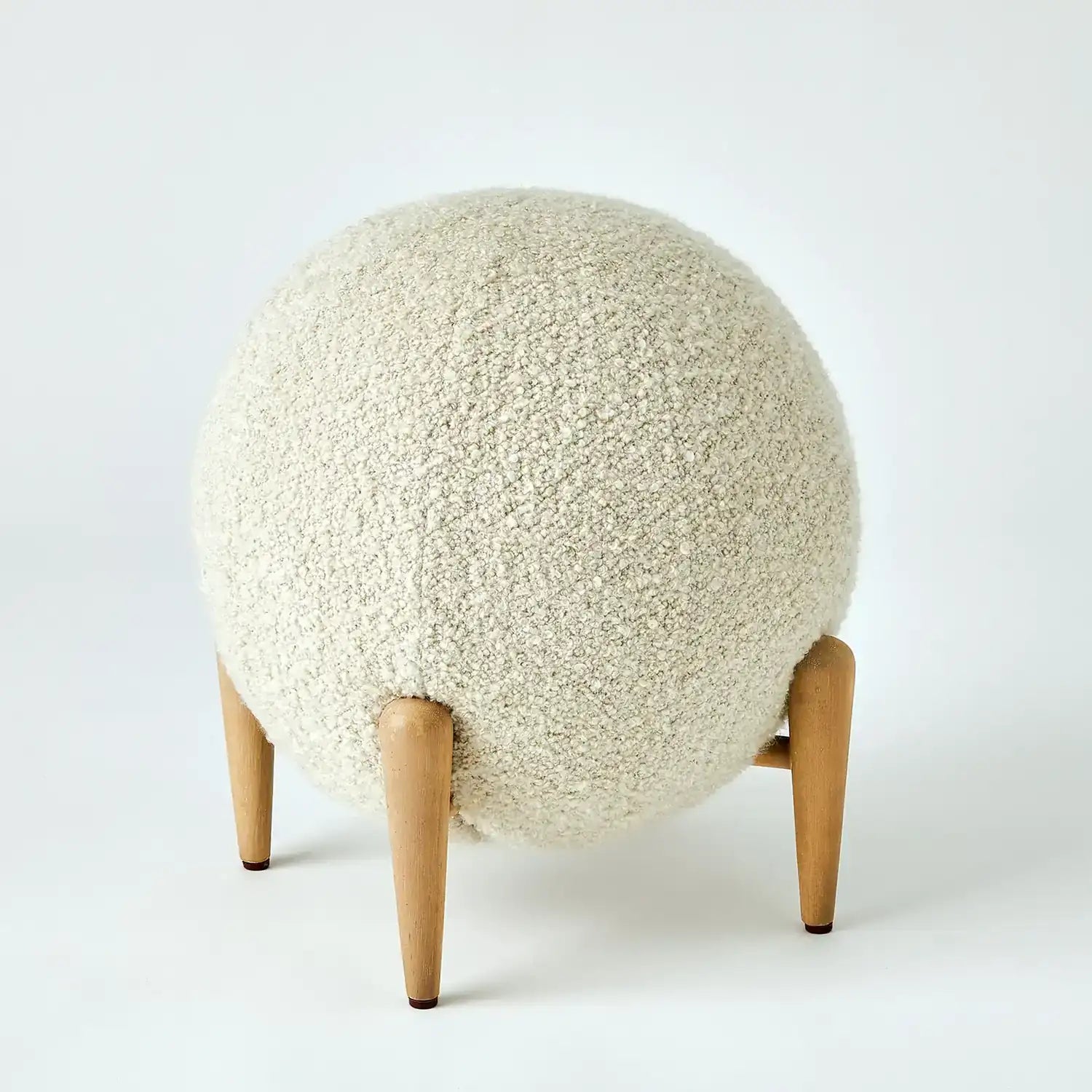 GLOBAL VIEWS SHEARLING BALL STOOL - Benches, Ottoman, Stools
