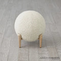 GLOBAL VIEWS SHEARLING BALL STOOL - Benches, Ottoman, Stools