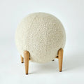 GLOBAL VIEWS SHEARLING BALL STOOL - Benches, Ottoman, Stools
