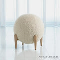 GLOBAL VIEWS SHEARLING BALL STOOL - Benches, Ottoman, Stools