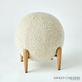 GLOBAL VIEWS SHEARLING BALL STOOL - Benches, Ottoman, Stools