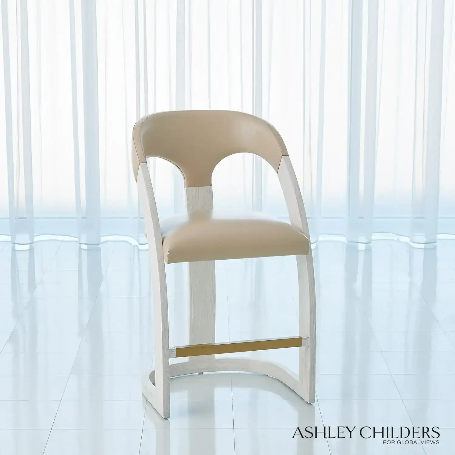 GLOBAL VIEWS DELIA COUNTER STOOL - Bar Stools