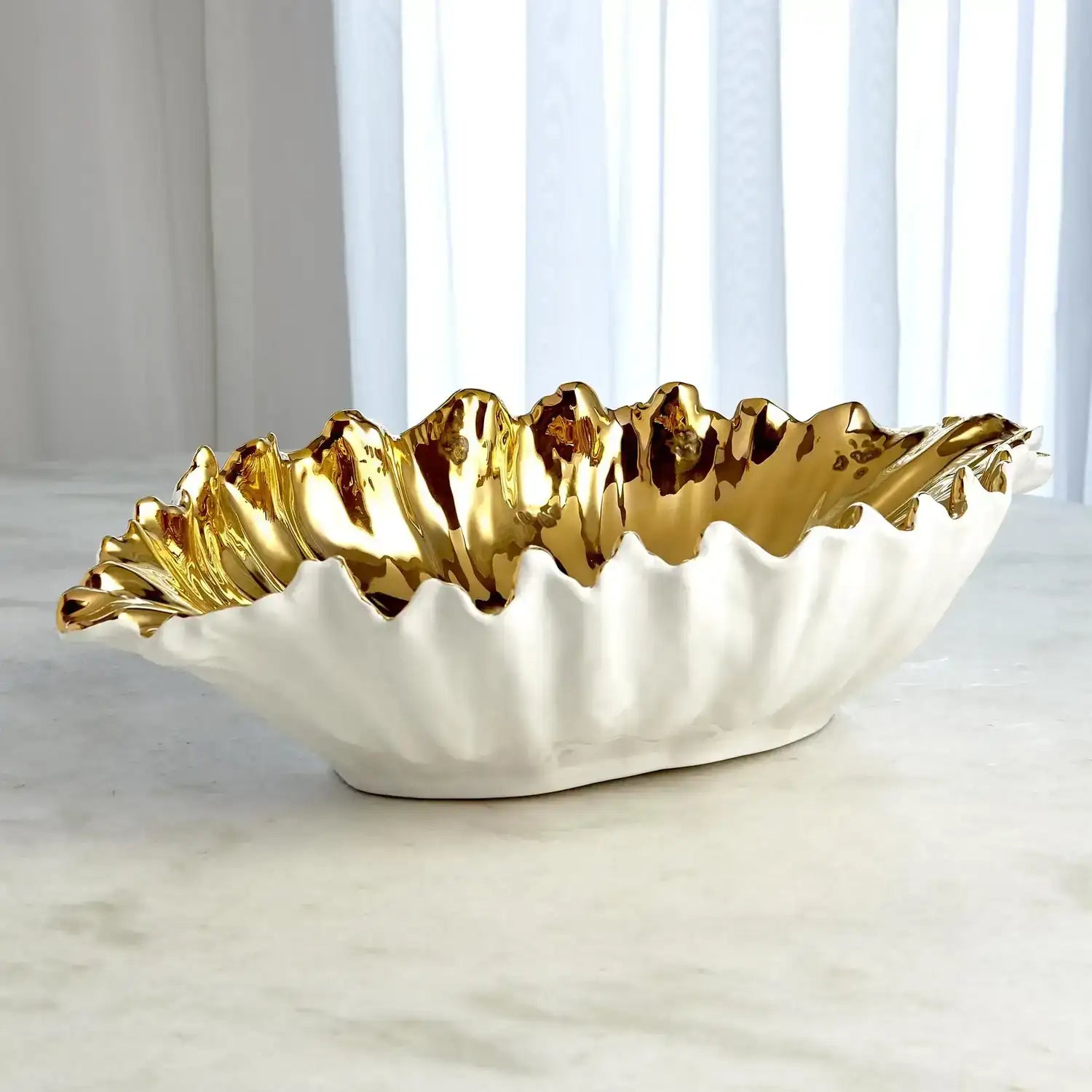 GLOBAL VIEWS ORGANIC WAVE OVAL BOWL - Decorative Accents