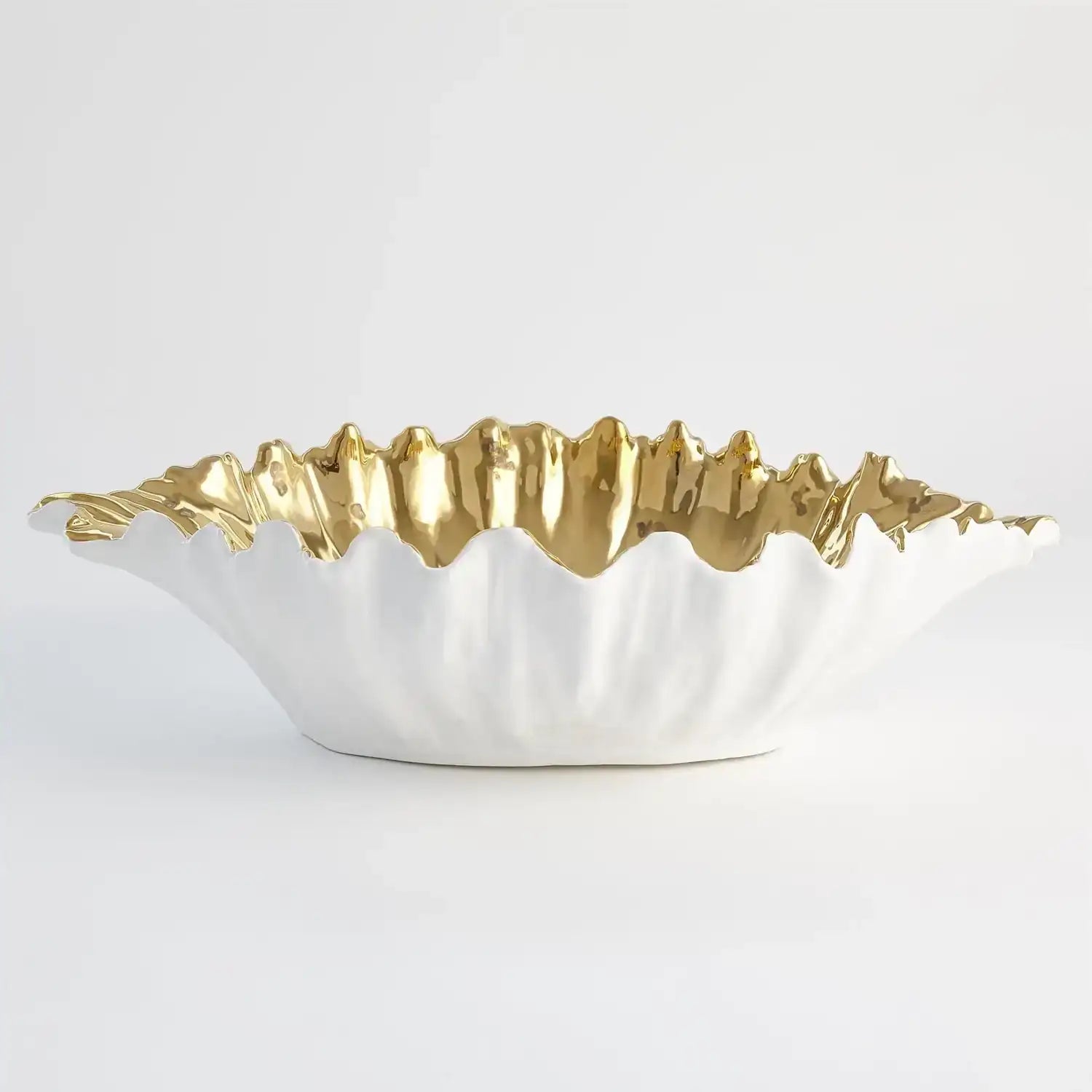 GLOBAL VIEWS ORGANIC WAVE OVAL BOWL - Decorative Accents