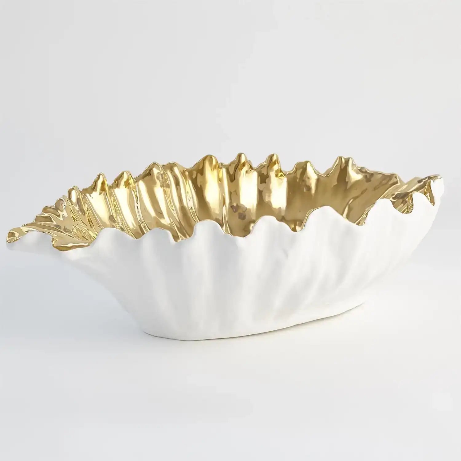 GLOBAL VIEWS ORGANIC WAVE OVAL BOWL - Decorative Accents