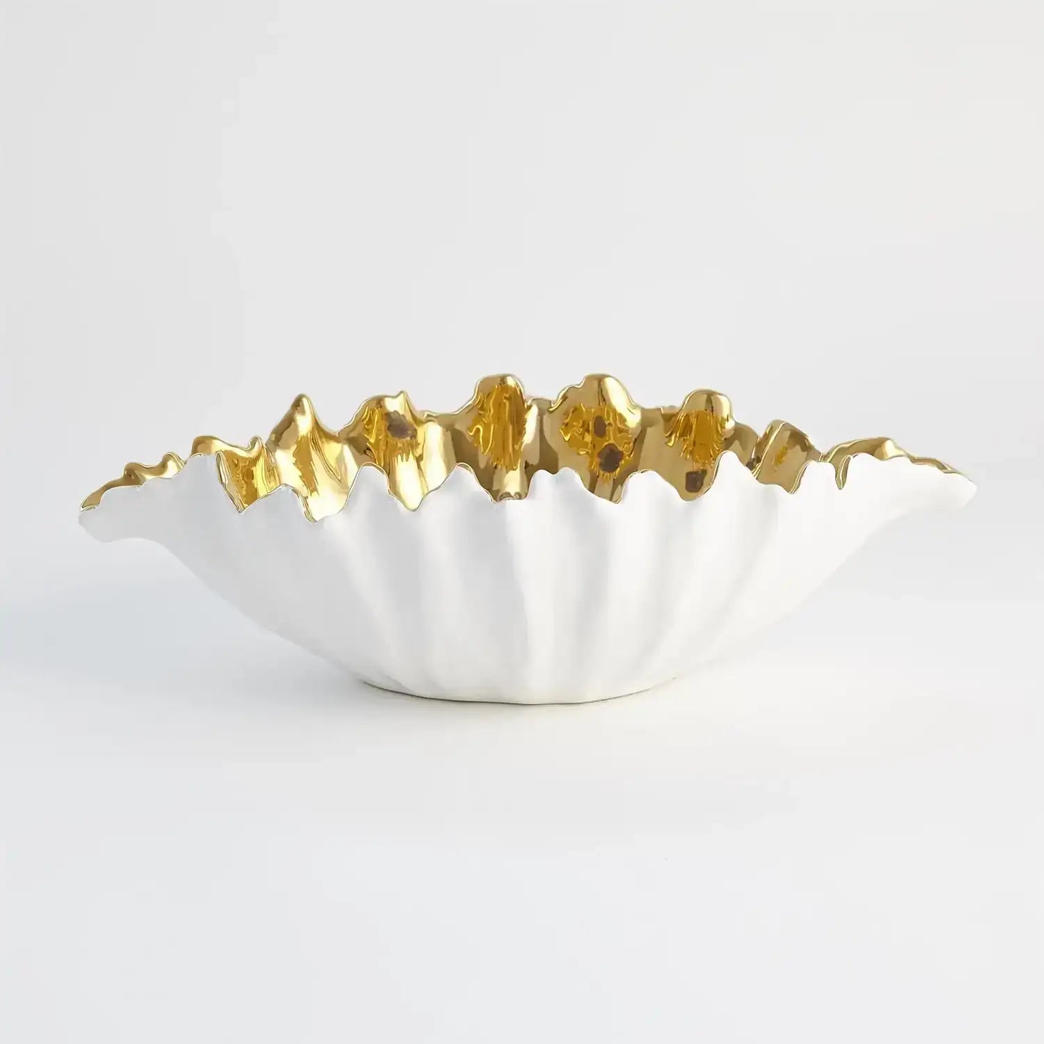 GLOBAL VIEWS ORGANIC WAVE OVAL BOWL - Decorative Accents