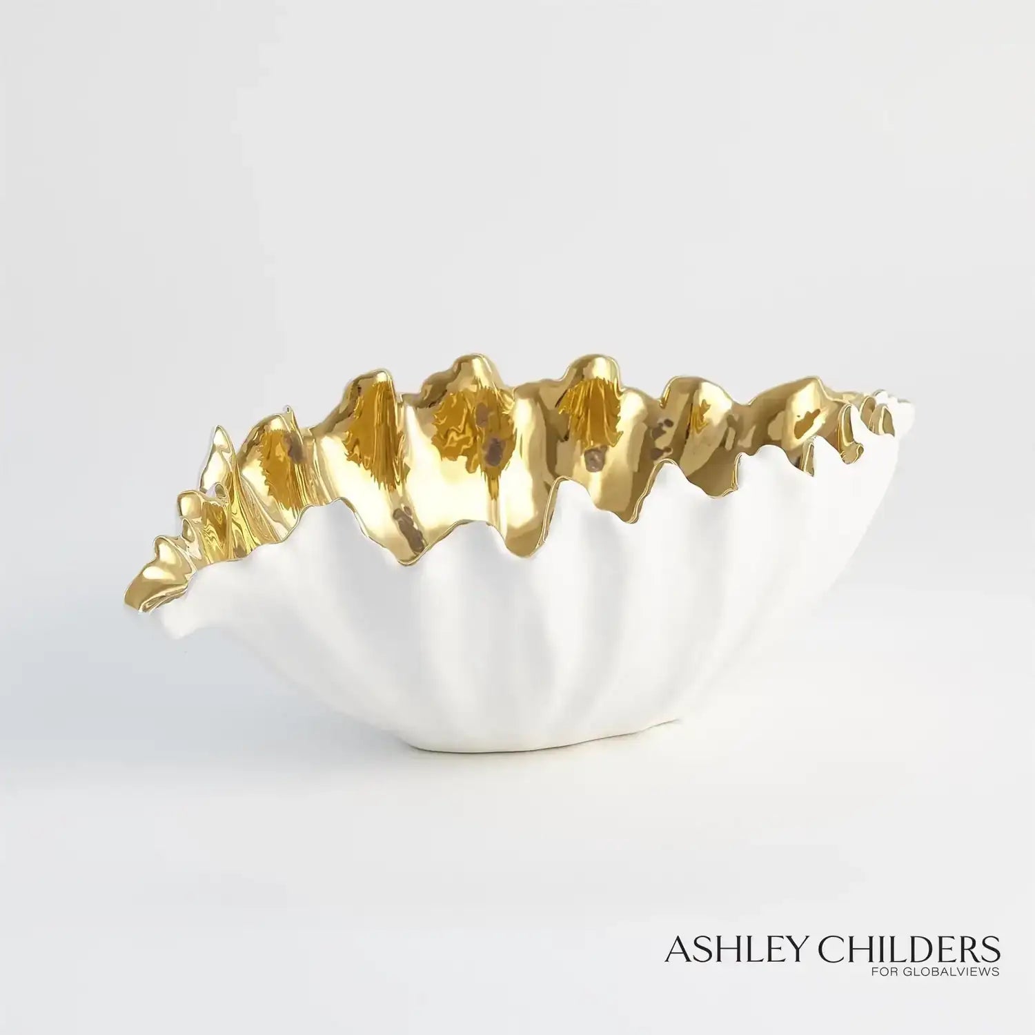 GLOBAL VIEWS ORGANIC WAVE OVAL BOWL - Decorative Accents