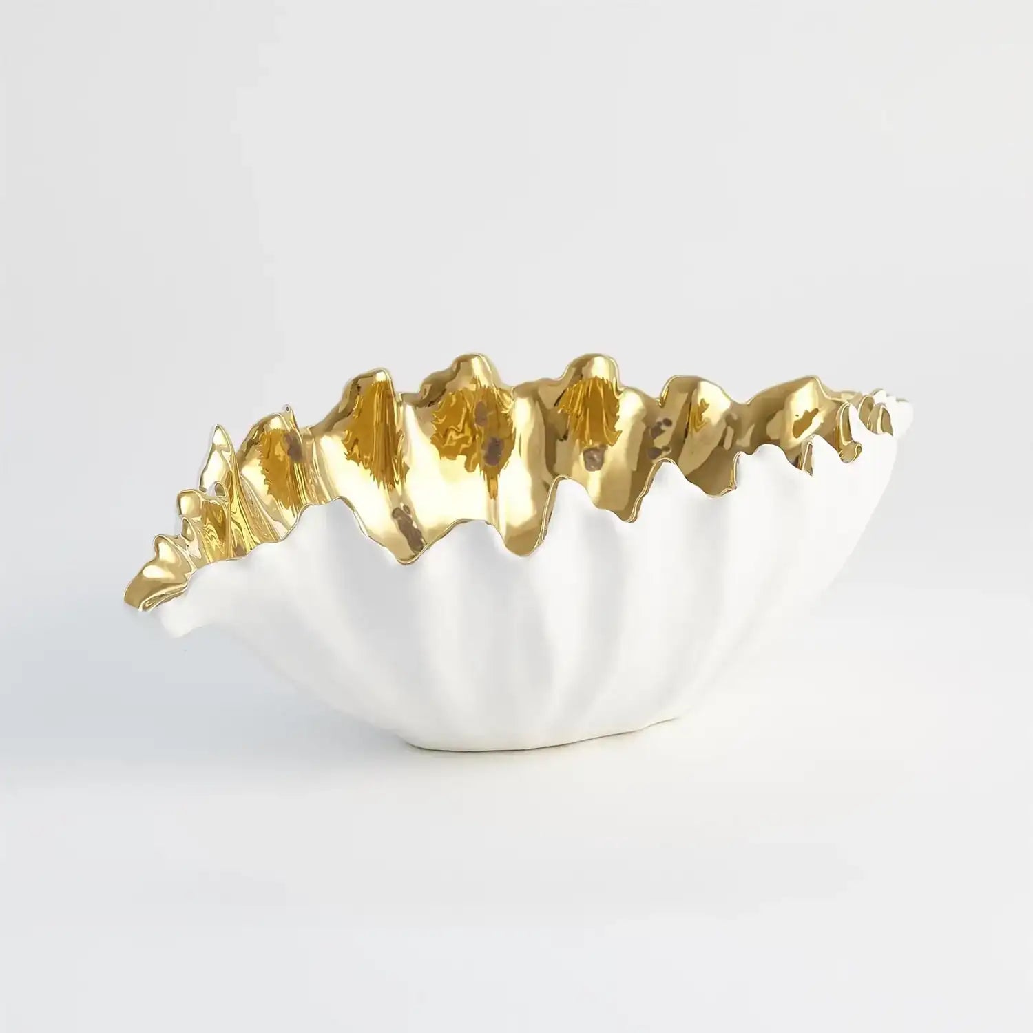 GLOBAL VIEWS ORGANIC WAVE OVAL BOWL - Decorative Accents