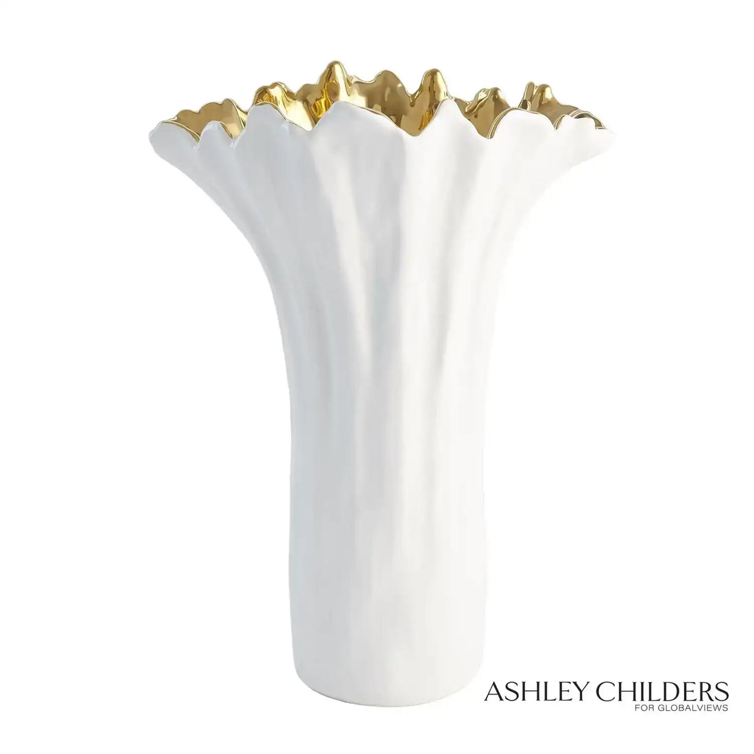 GLOBAL VIEWS ORGANIC WAVE TALL BOWL - Decorative Accents