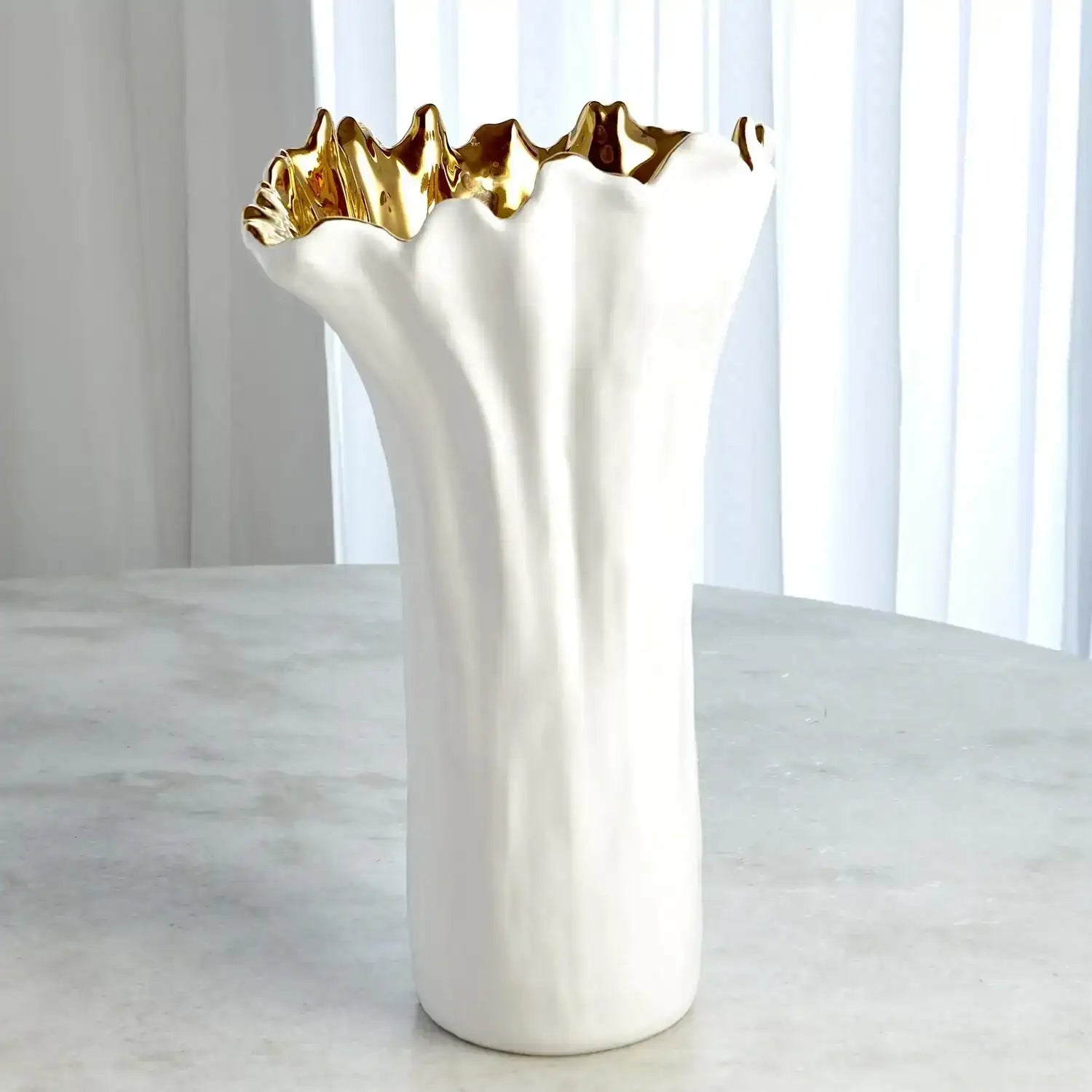 GLOBAL VIEWS ORGANIC WAVE TALL BOWL - Decorative Accents