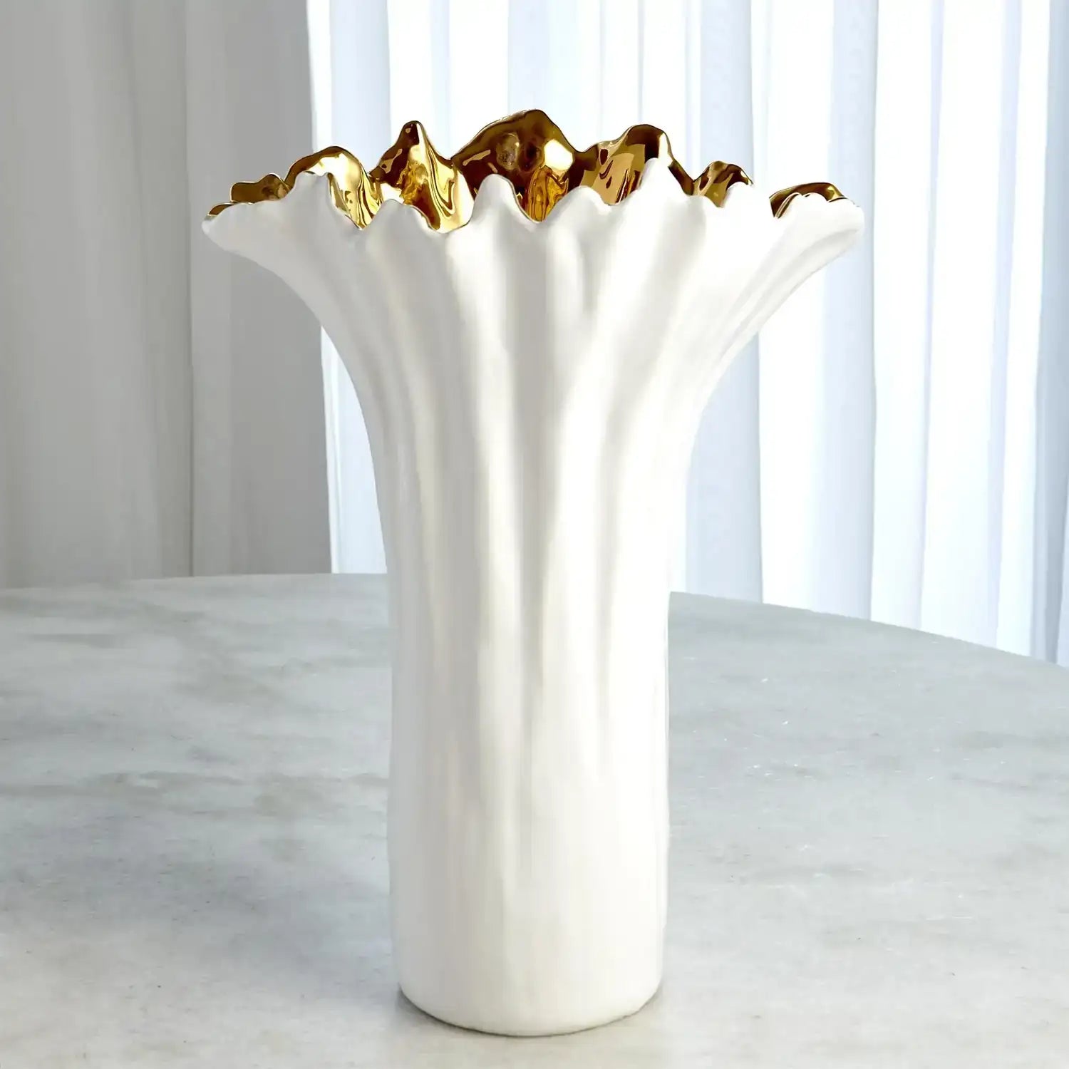 GLOBAL VIEWS ORGANIC WAVE TALL BOWL - Decorative Accents
