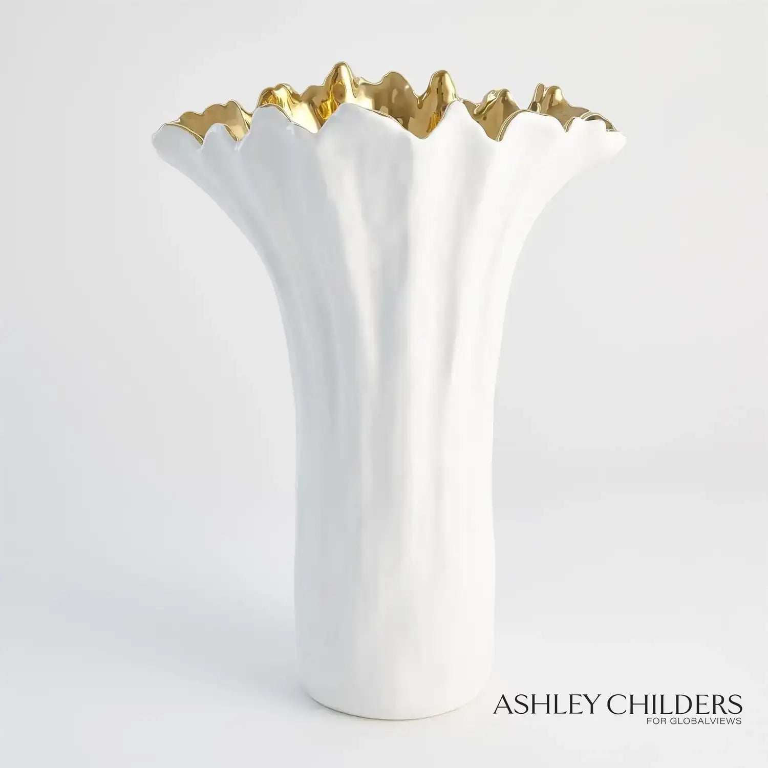 GLOBAL VIEWS ORGANIC WAVE TALL BOWL - Decorative Accents