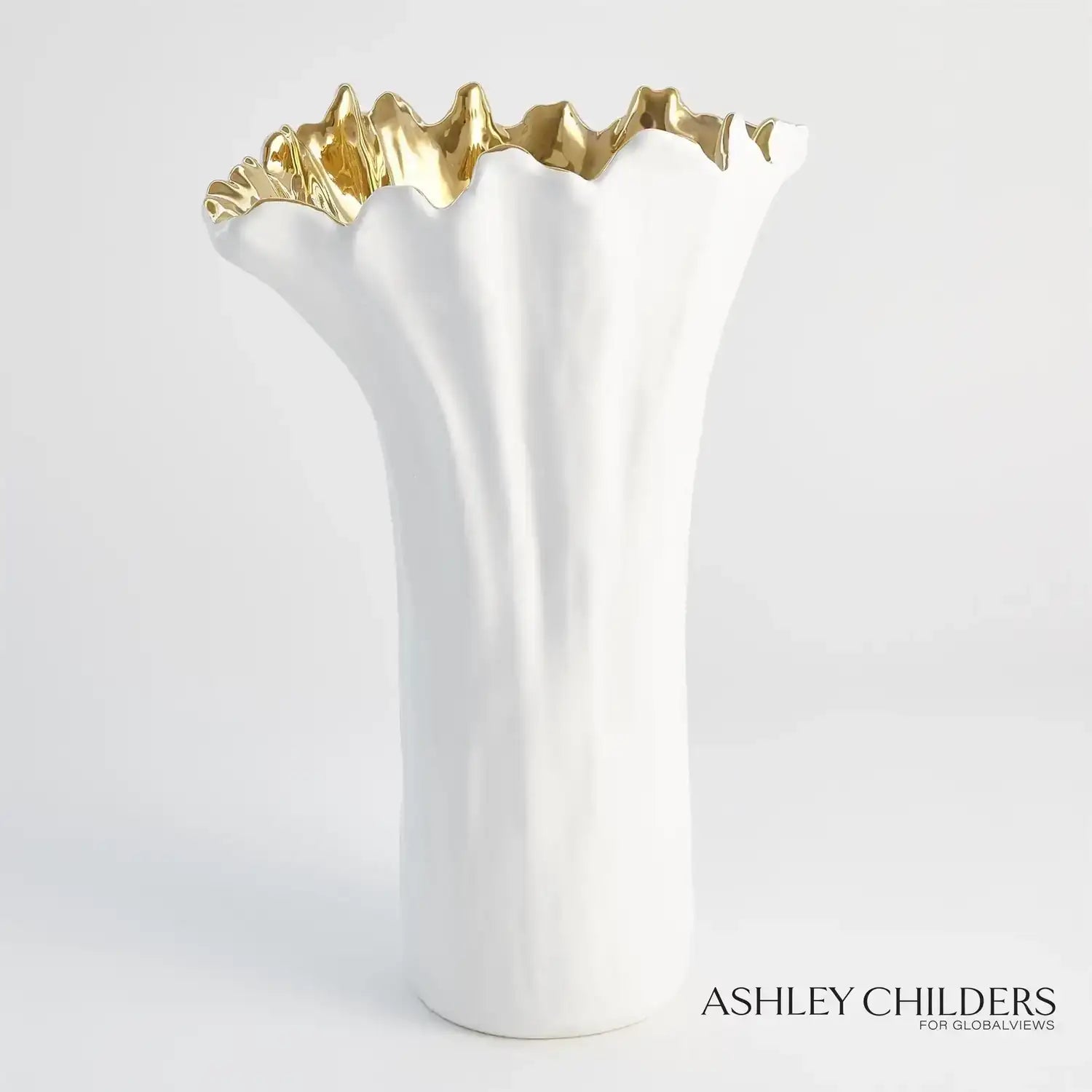 GLOBAL VIEWS ORGANIC WAVE TALL BOWL - Decorative Accents