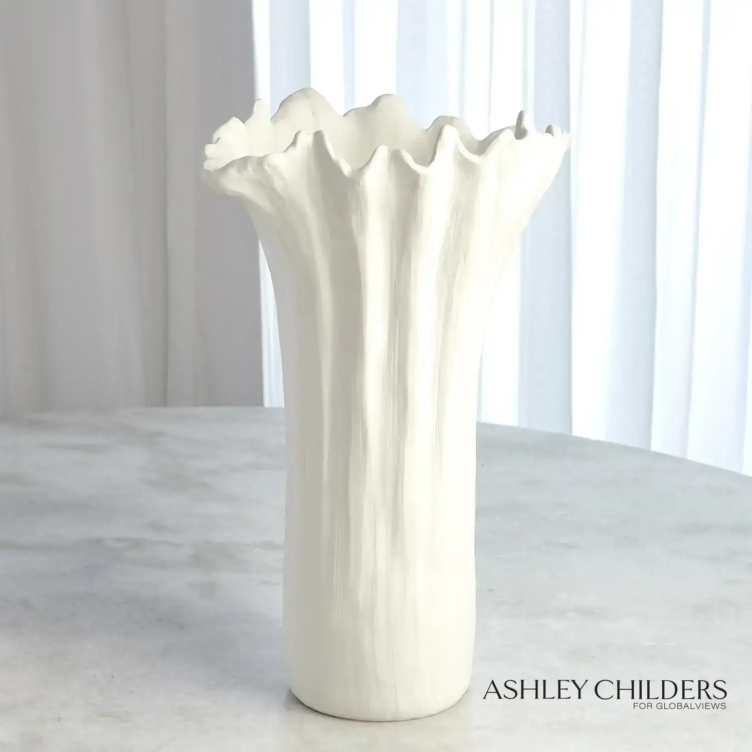 GLOBAL VIEWS ORGANIC WAVE TALL BOWL - Decorative Accents