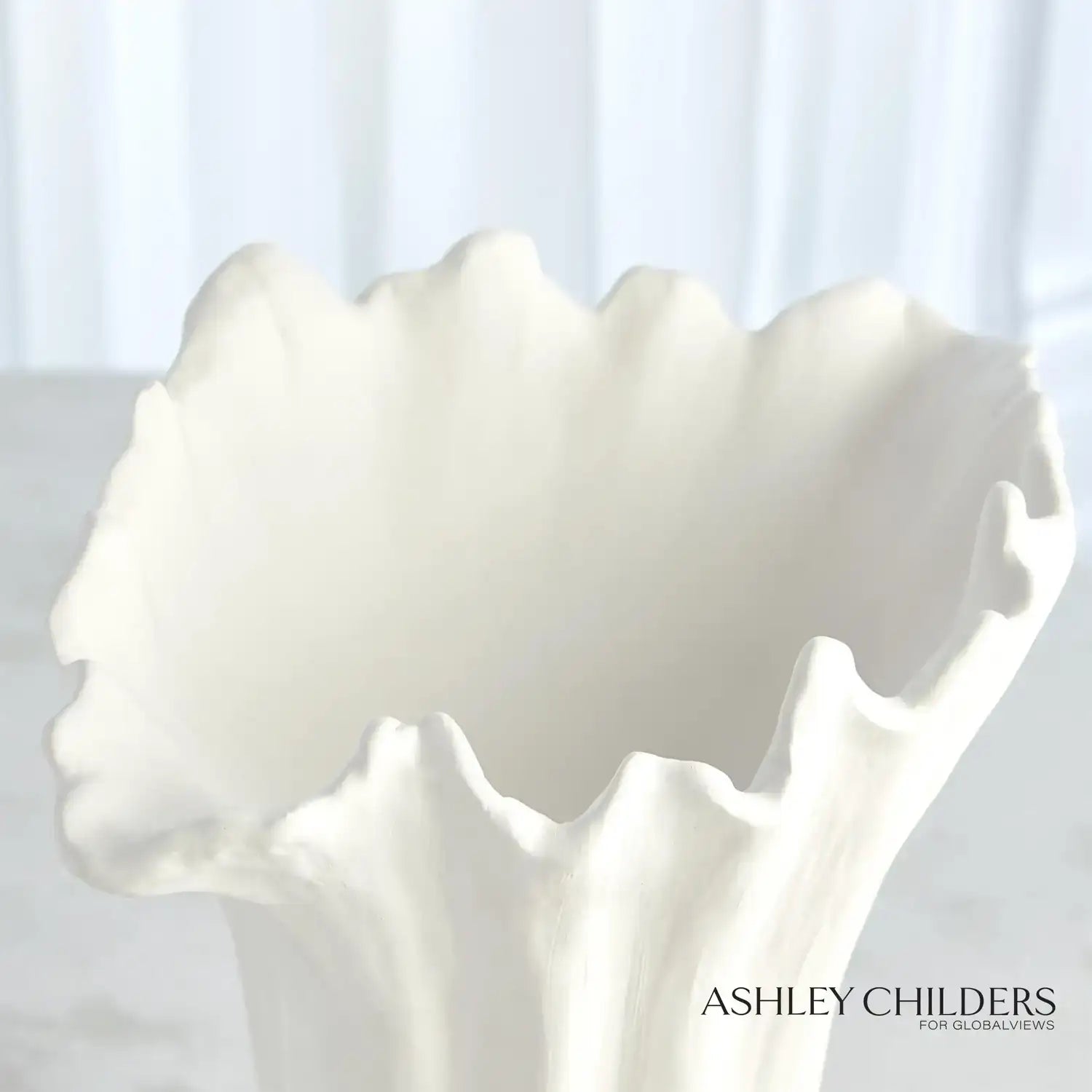 GLOBAL VIEWS ORGANIC WAVE TALL BOWL - Decorative Accents