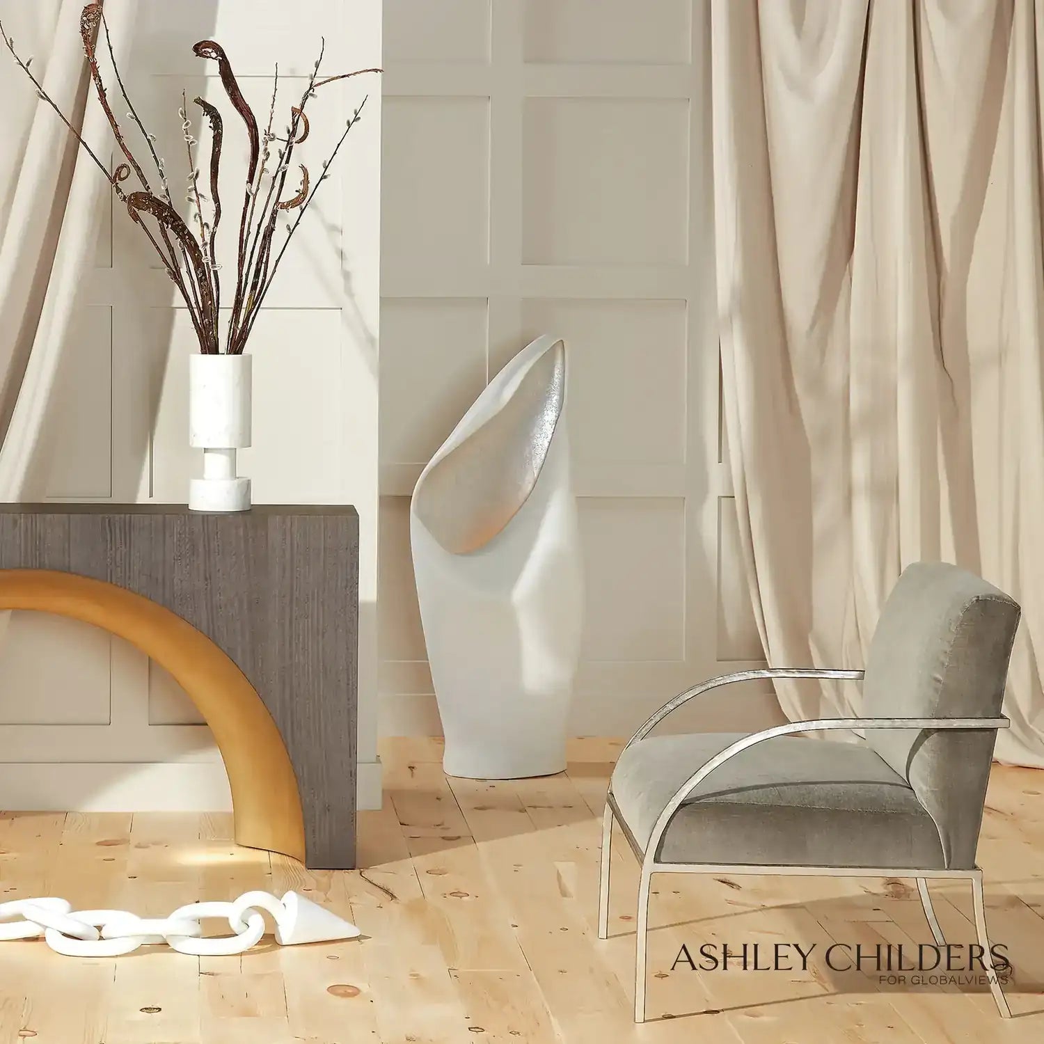 GLOBAL VIEWS RINGS OBJECT W/CONE - Decorative Accents