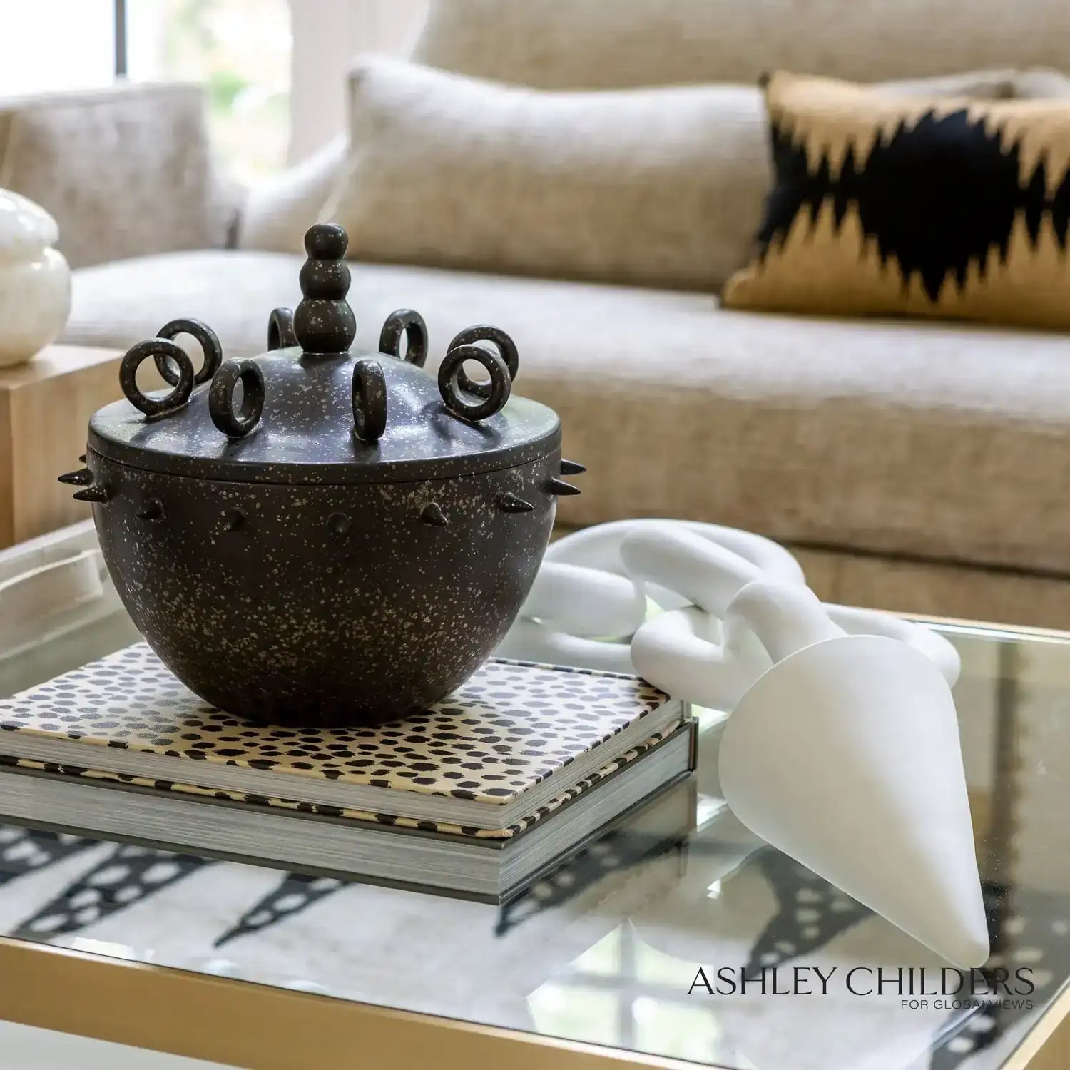 GLOBAL VIEWS RINGS OBJECT W/CONE - Decorative Accents