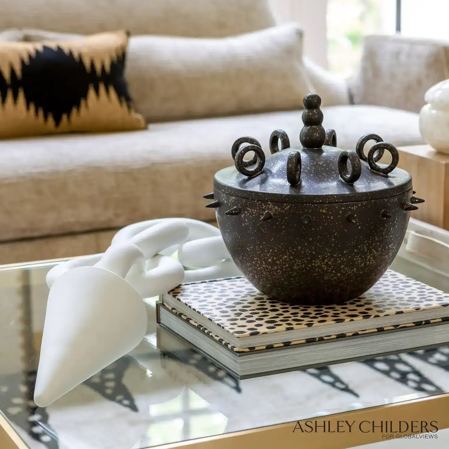 GLOBAL VIEWS RINGS OBJECT W/CONE - Decorative Accents