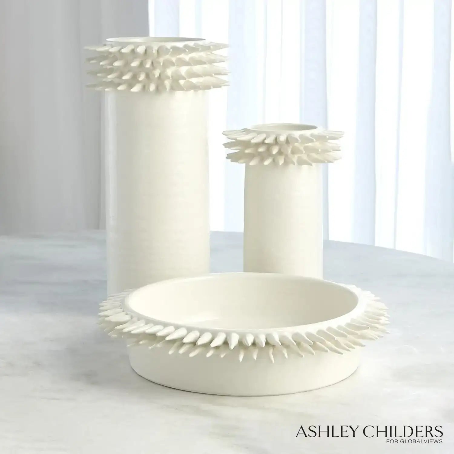 GLOBAL VIEWS SPIKE CYLINDER VASE - Decorative Accents