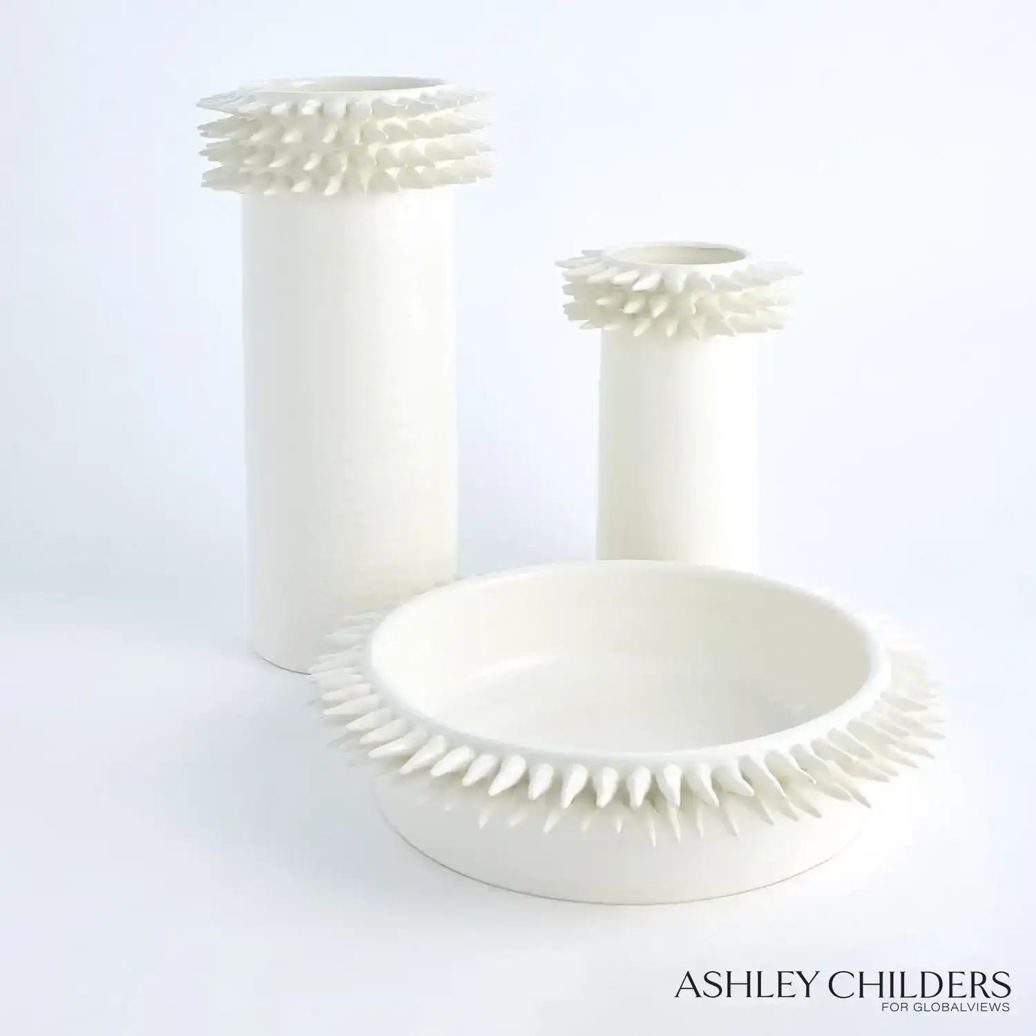 GLOBAL VIEWS SPIKE CYLINDER VASE - Decorative Accents