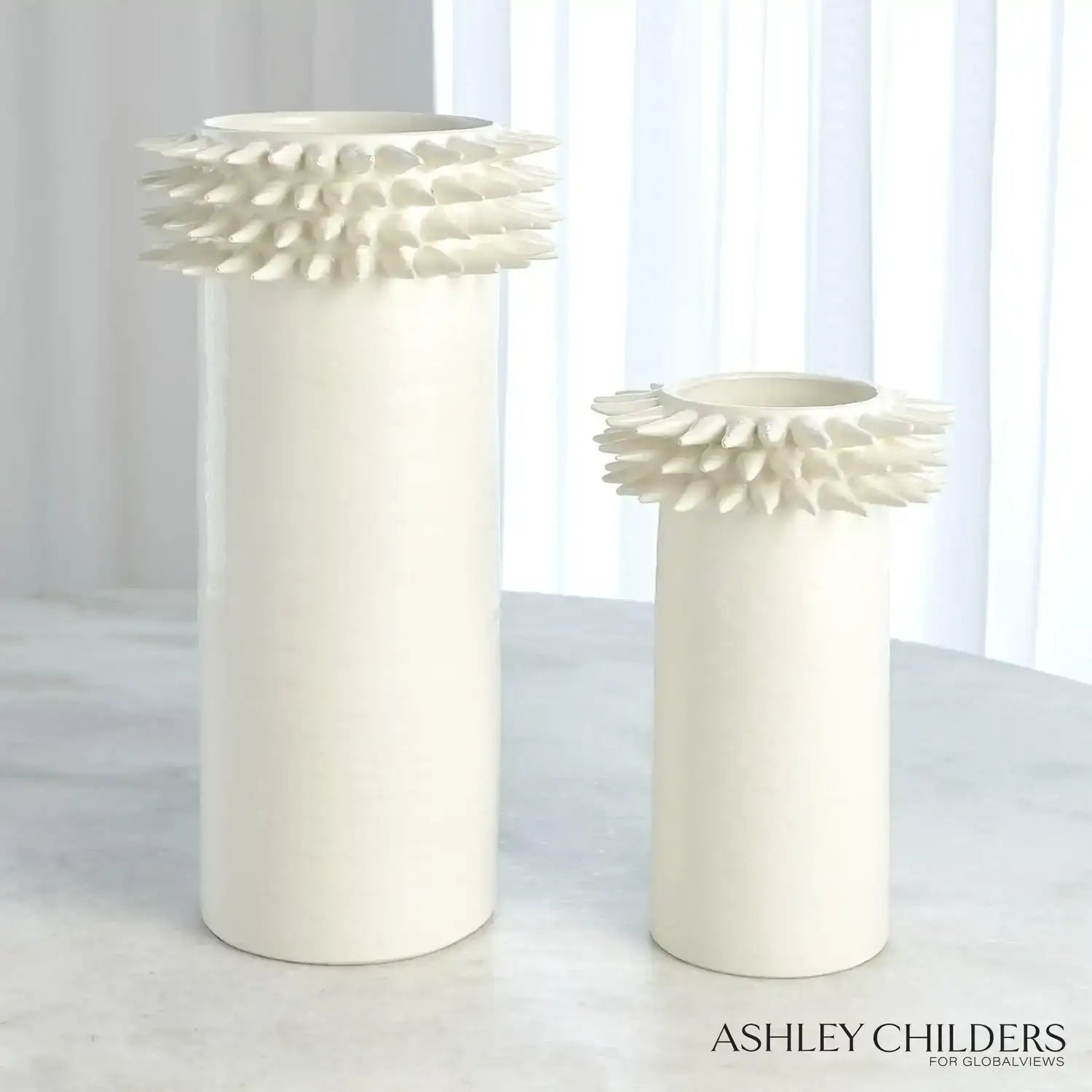 GLOBAL VIEWS SPIKE CYLINDER VASE - Decorative Accents