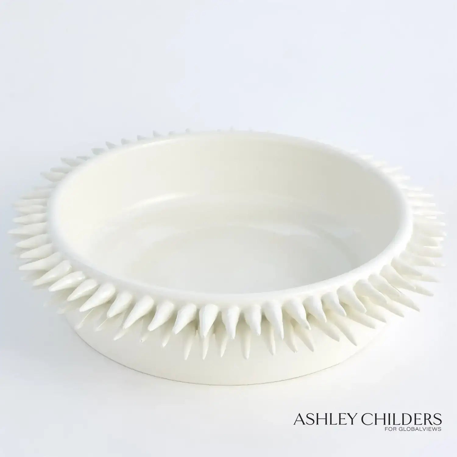 GLOBAL VIEWS SPIKE LOW BOWL - Decorative Accents