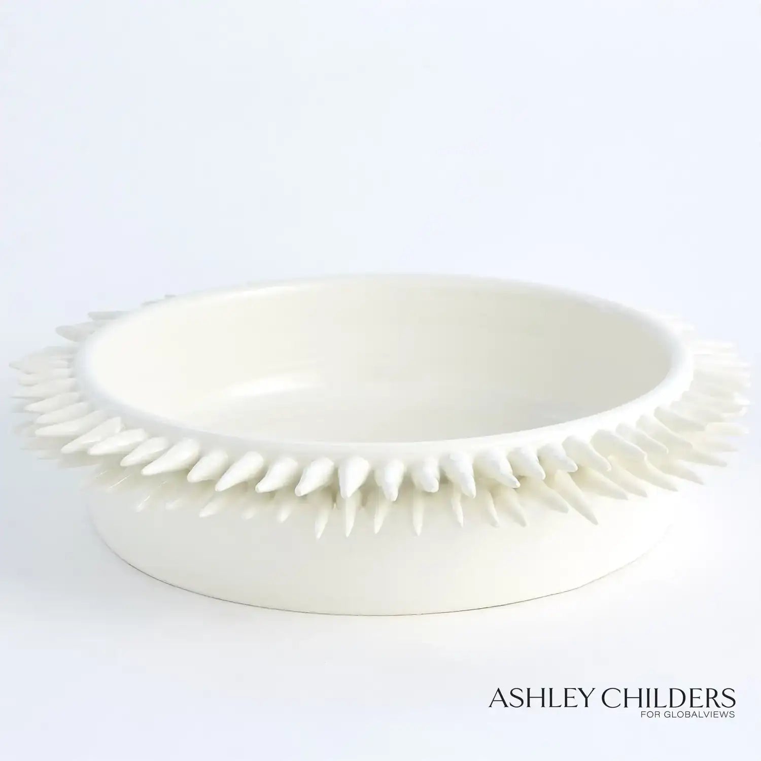 GLOBAL VIEWS SPIKE LOW BOWL - Decorative Accents