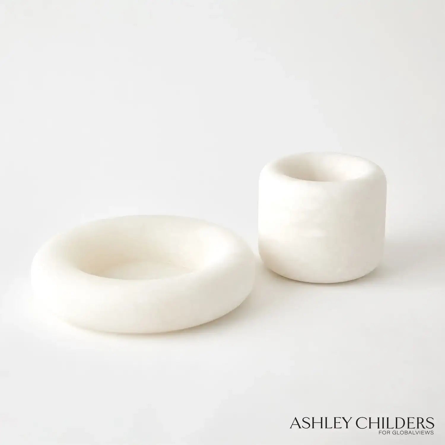 GLOBAL VIEWS ALABASTER RING BOWL - Decorative Accents