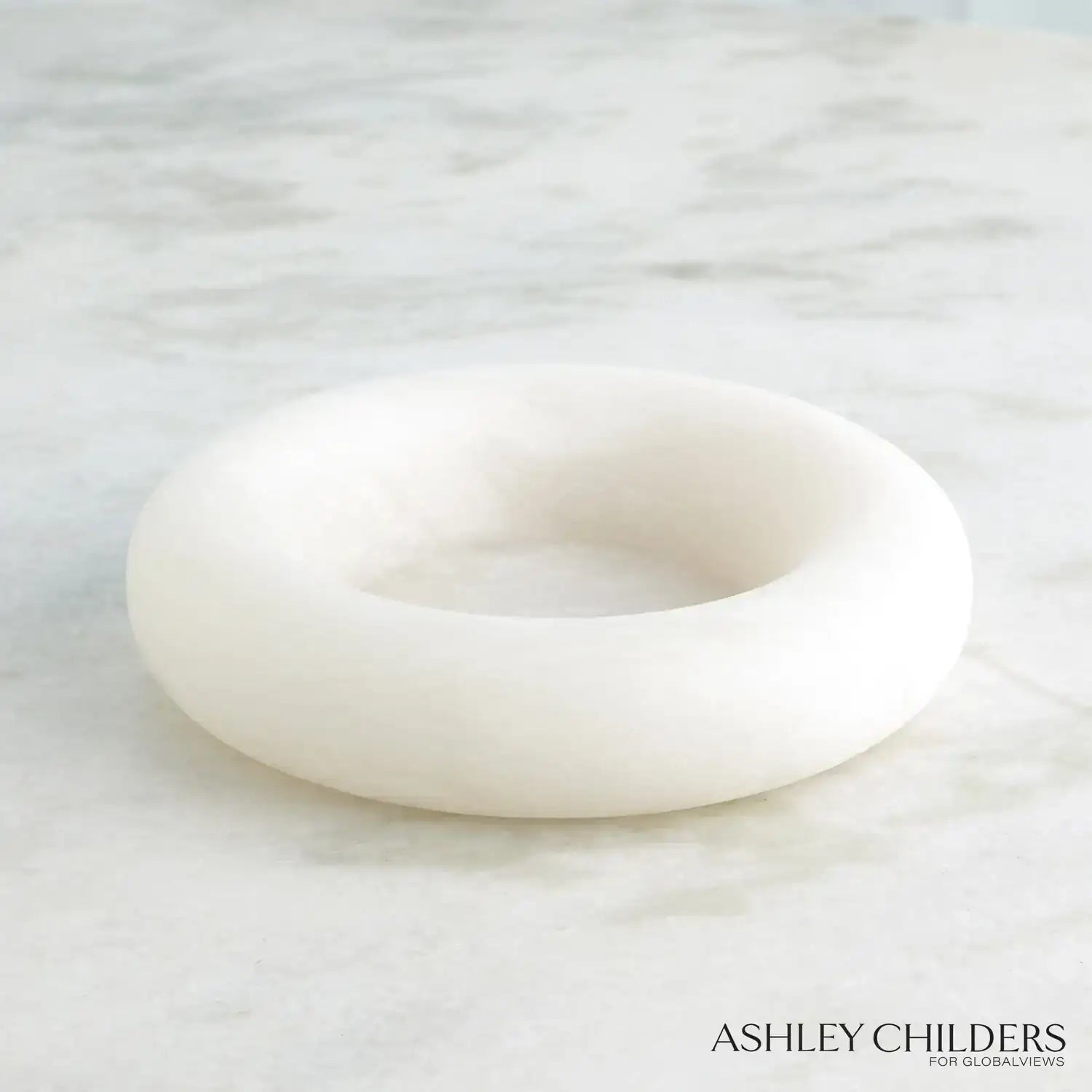 GLOBAL VIEWS ALABASTER RING BOWL - Decorative Accents