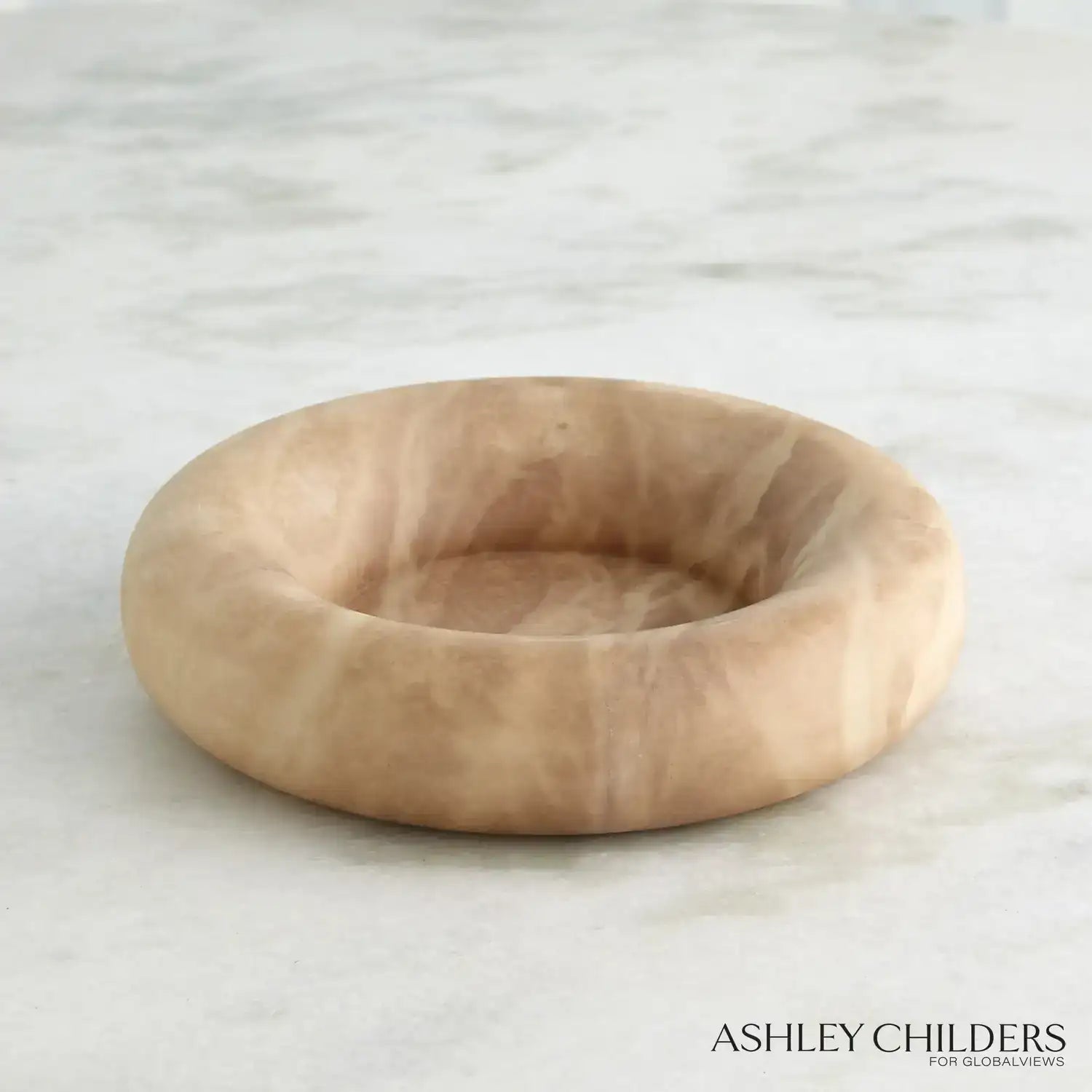 GLOBAL VIEWS ALABASTER RING BOWL - Decorative Accents