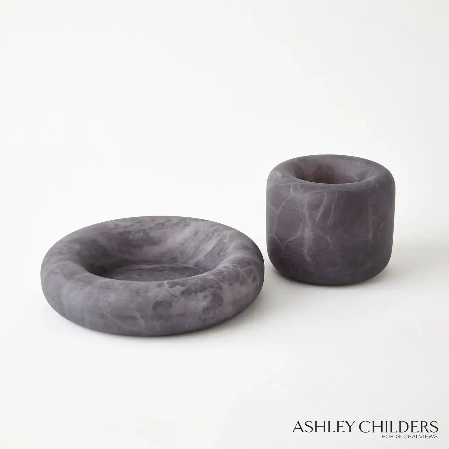 GLOBAL VIEWS ALABASTER RING BOWL - Decorative Accents