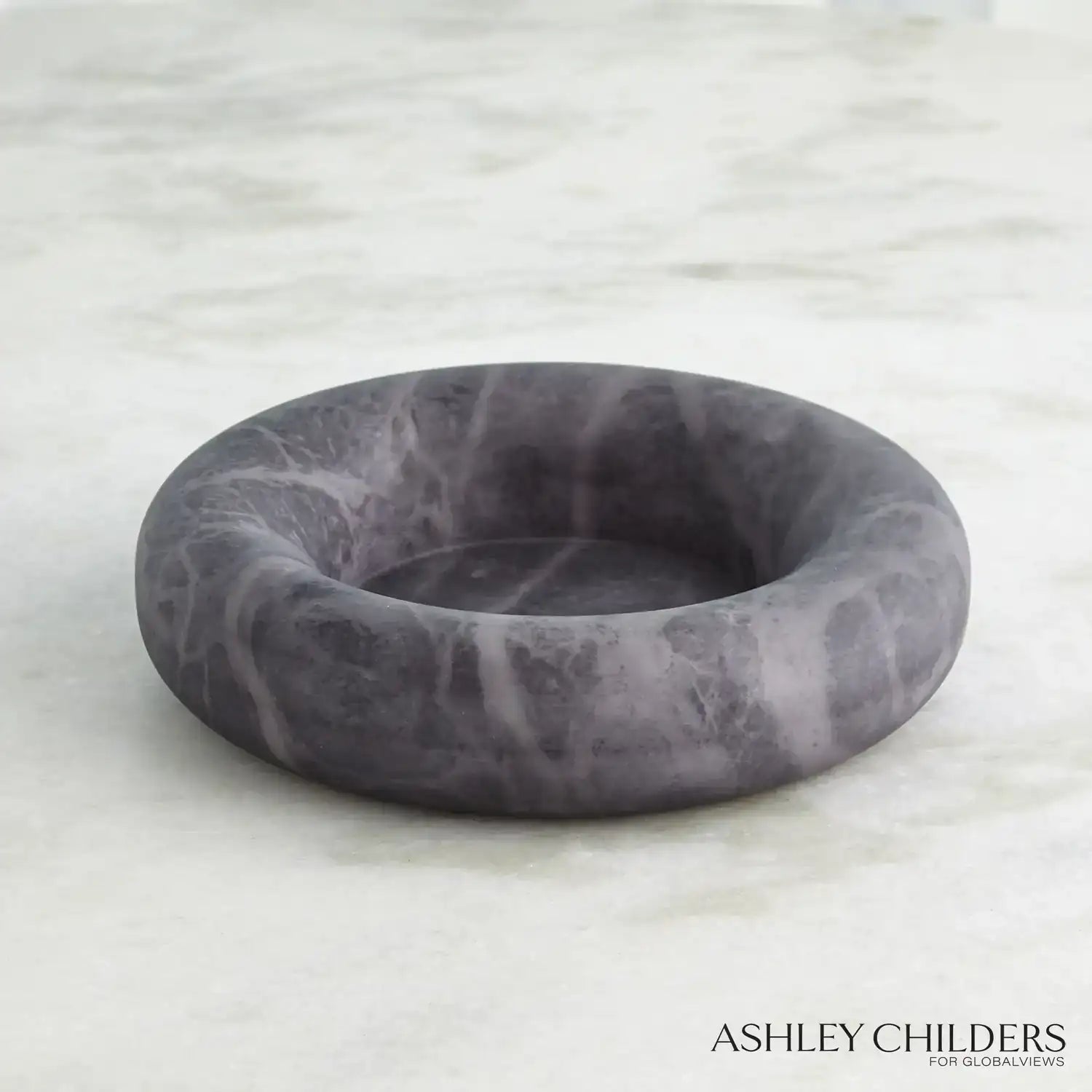 GLOBAL VIEWS ALABASTER RING BOWL - Decorative Accents