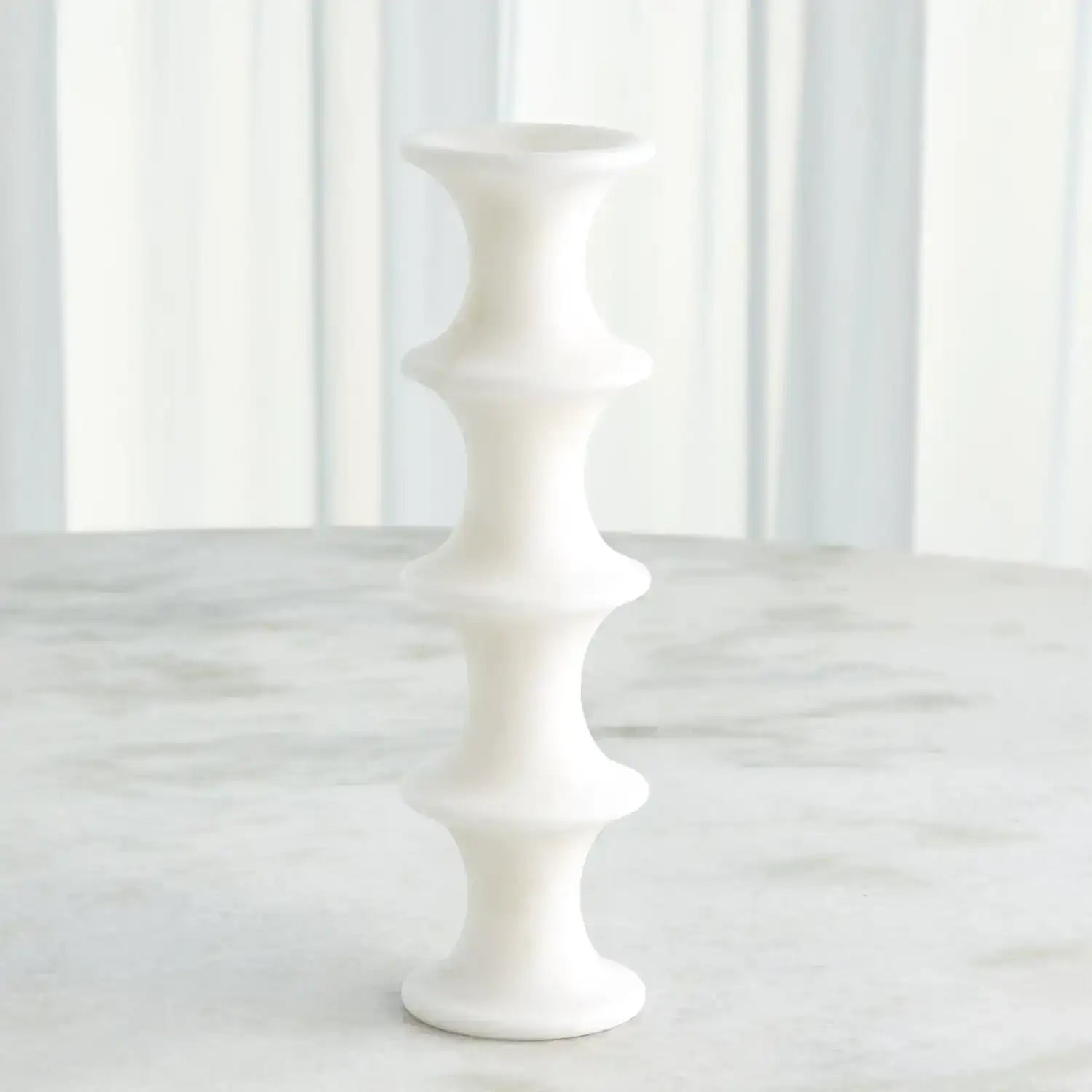GLOBAL VIEWS RIDGE ALABASTER CANDLESTICK - DO NOT SHOW ON WEBSITE